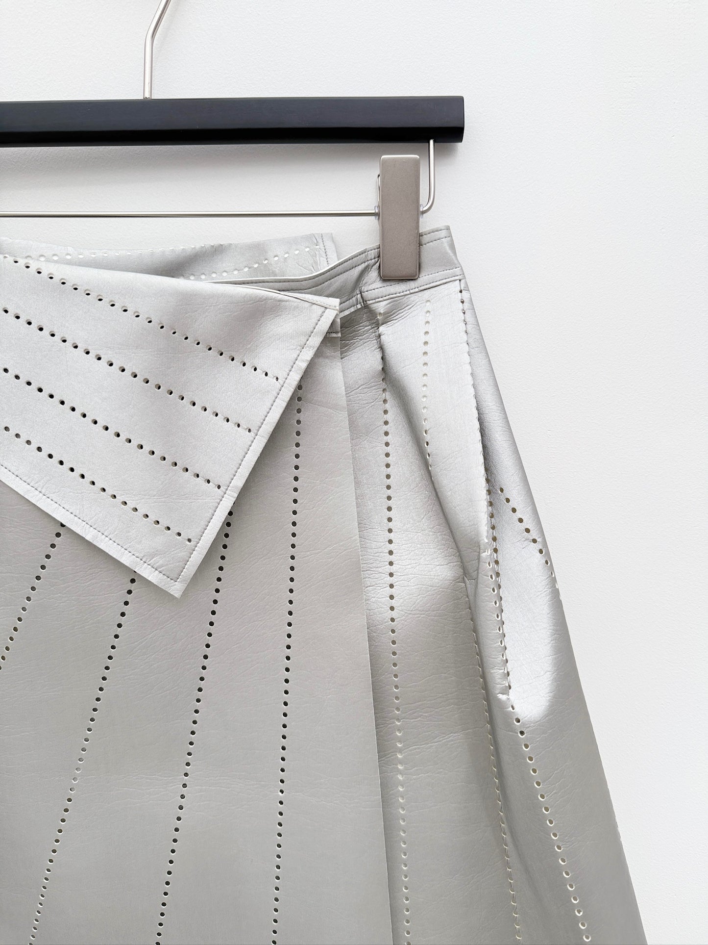 Issey Miyake 2014SS Runway Silver Technical Skirt