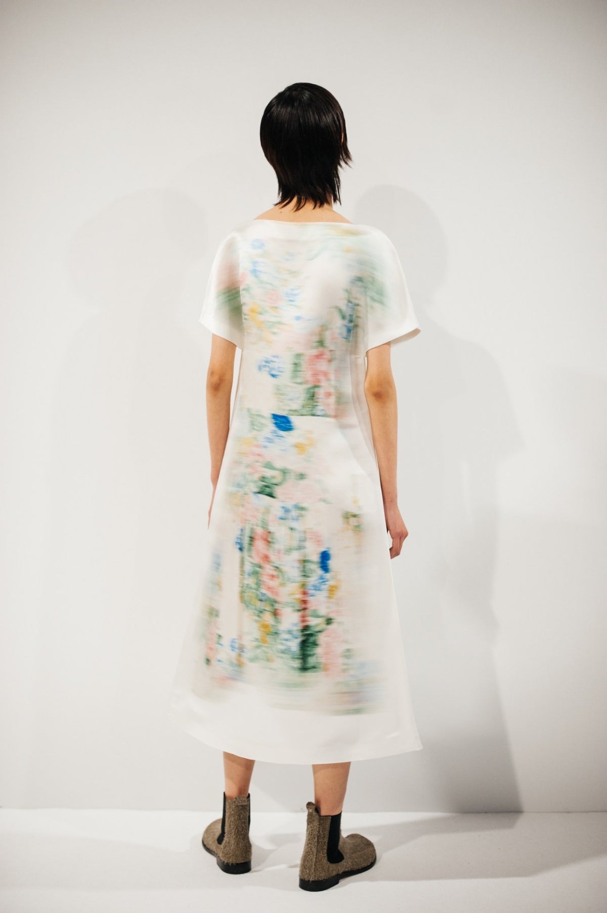 Loewe 2023FW Runway Blurred Print Dress