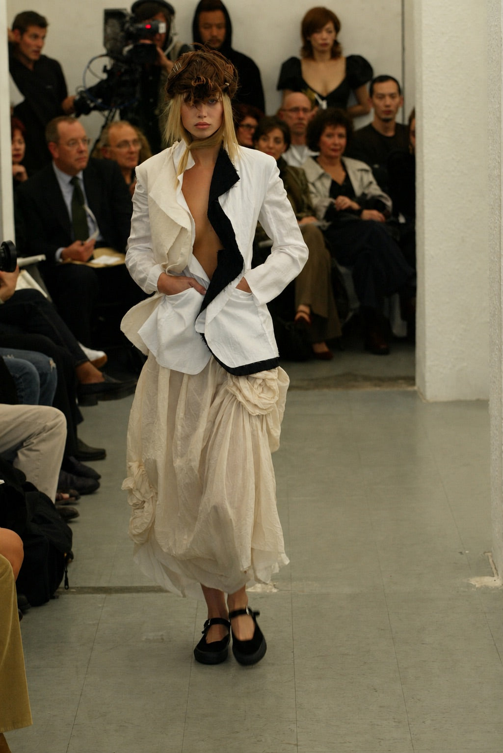 Comme des Garçons 2003SS Runway Draped Rosette Skirt
