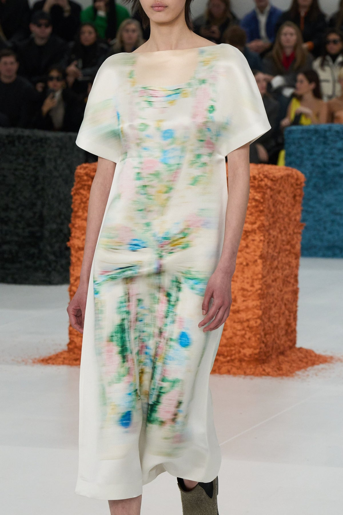 Loewe 2023FW Runway Blurred Print Dress