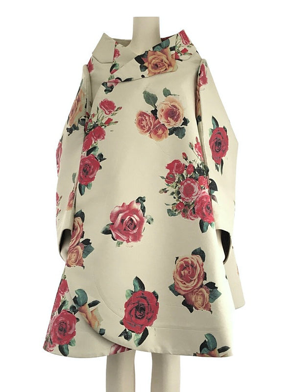 Comme des Garçons 2012FW “2 Dimensions” Runway Rose Print Coat