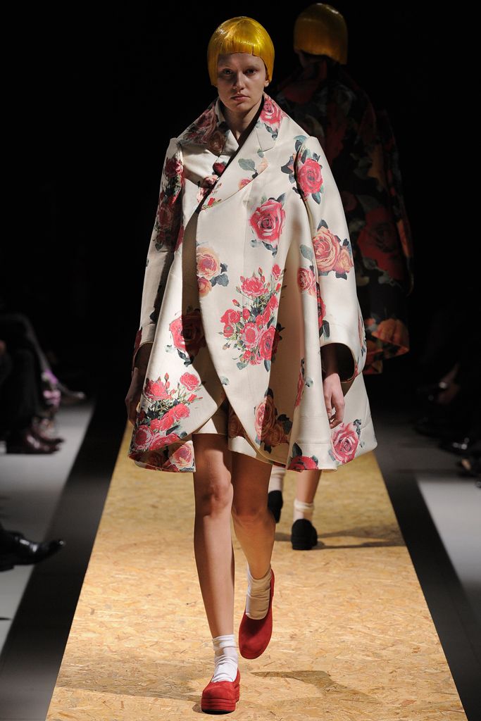 Comme des Garçons 2012FW “2 Dimensions” Runway Rose Print Coat