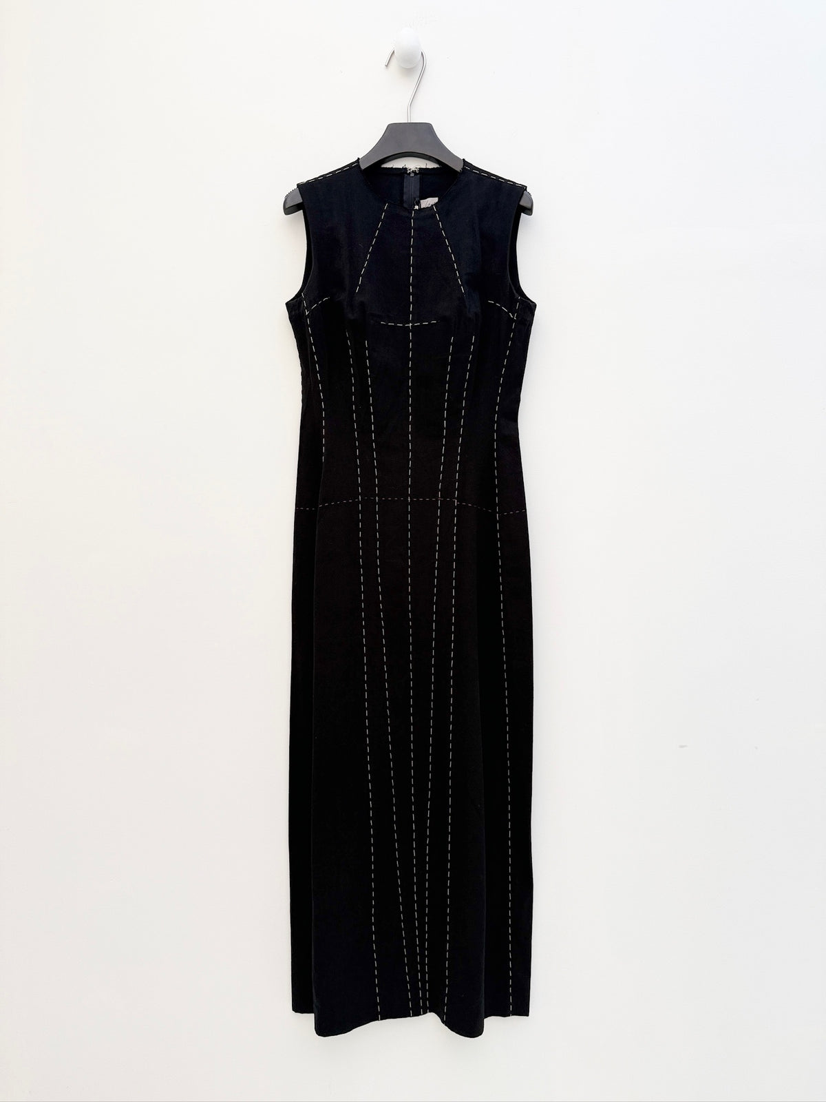 Yohji Yamamoto 2000SS Runway Contrast-Stitch Maxi Dress