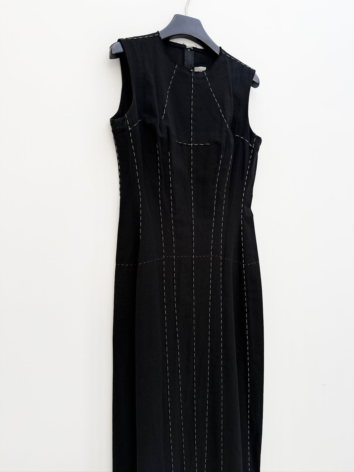 Yohji Yamamoto 2000SS Runway Contrast-Stitch Maxi Dress
