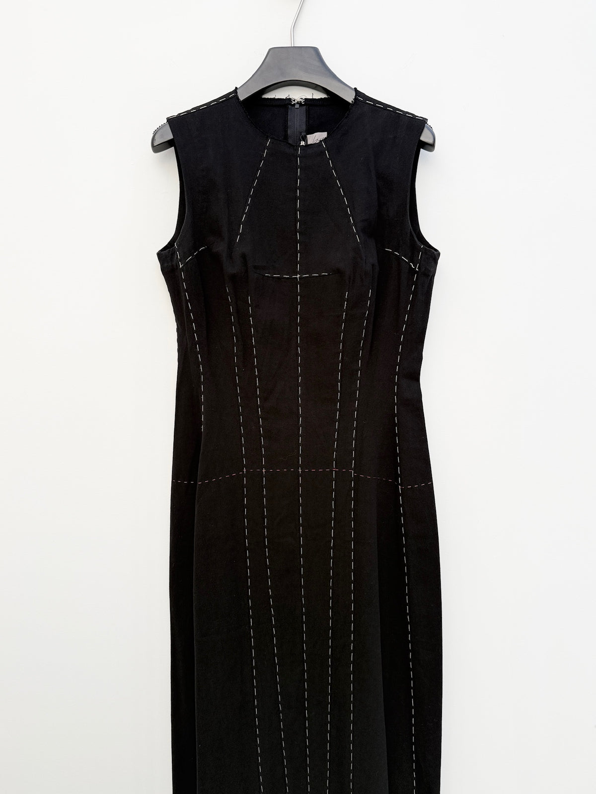 Yohji Yamamoto 2000SS Runway Contrast-Stitch Maxi Dress