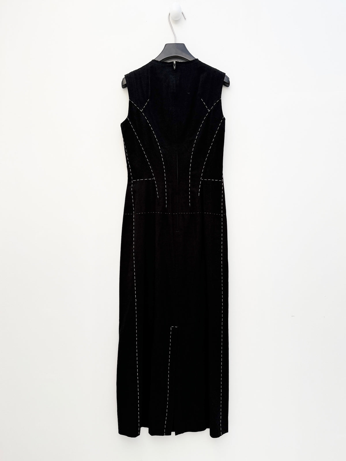 Yohji Yamamoto 2000SS Runway Contrast-Stitch Maxi Dress