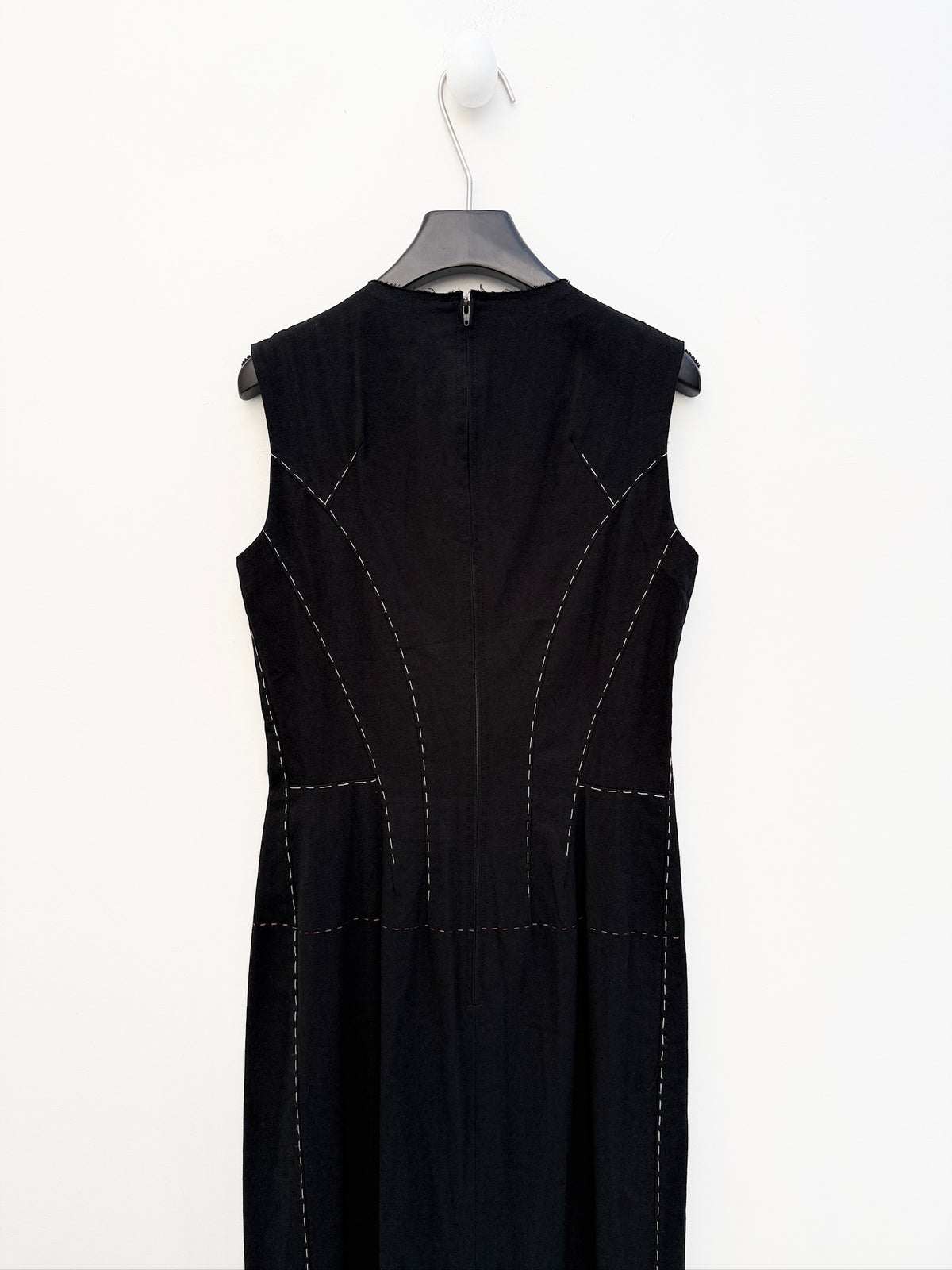 Yohji Yamamoto 2000SS Runway Contrast-Stitch Maxi Dress