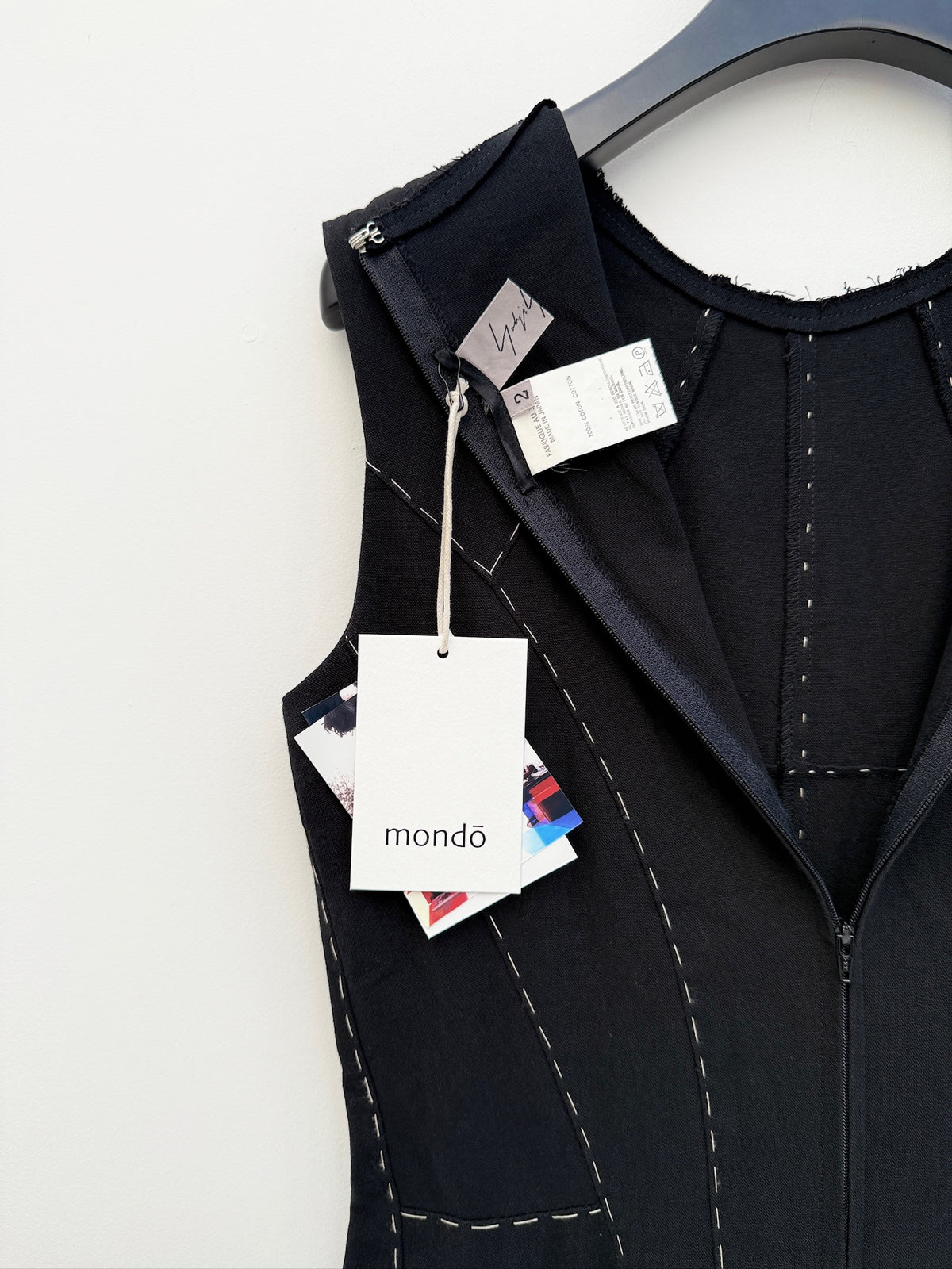 Yohji Yamamoto 2000SS Runway Contrast-Stitch Maxi Dress