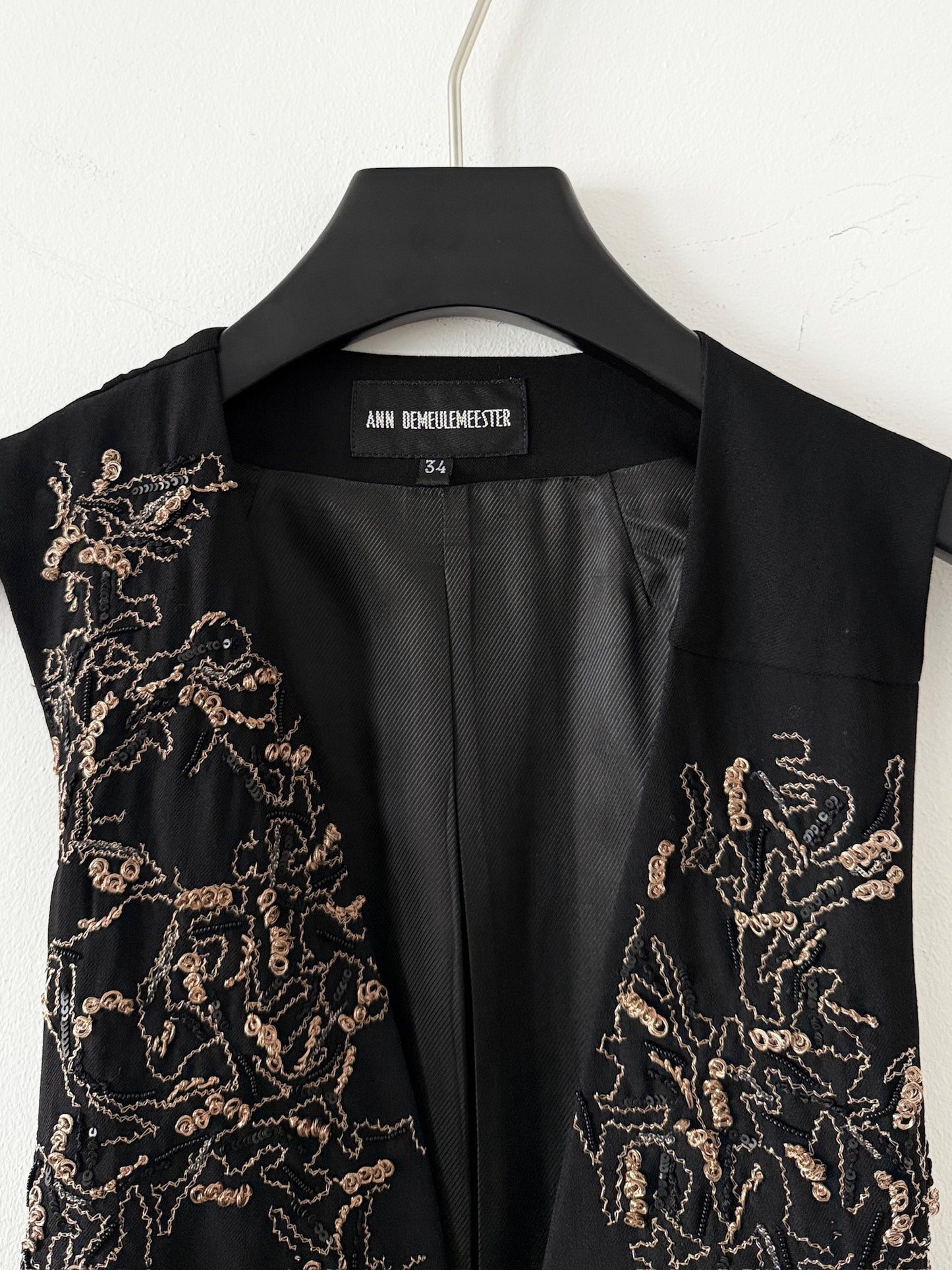 Ann Demeulemeester 2010FW Metallic Jacquard Vest