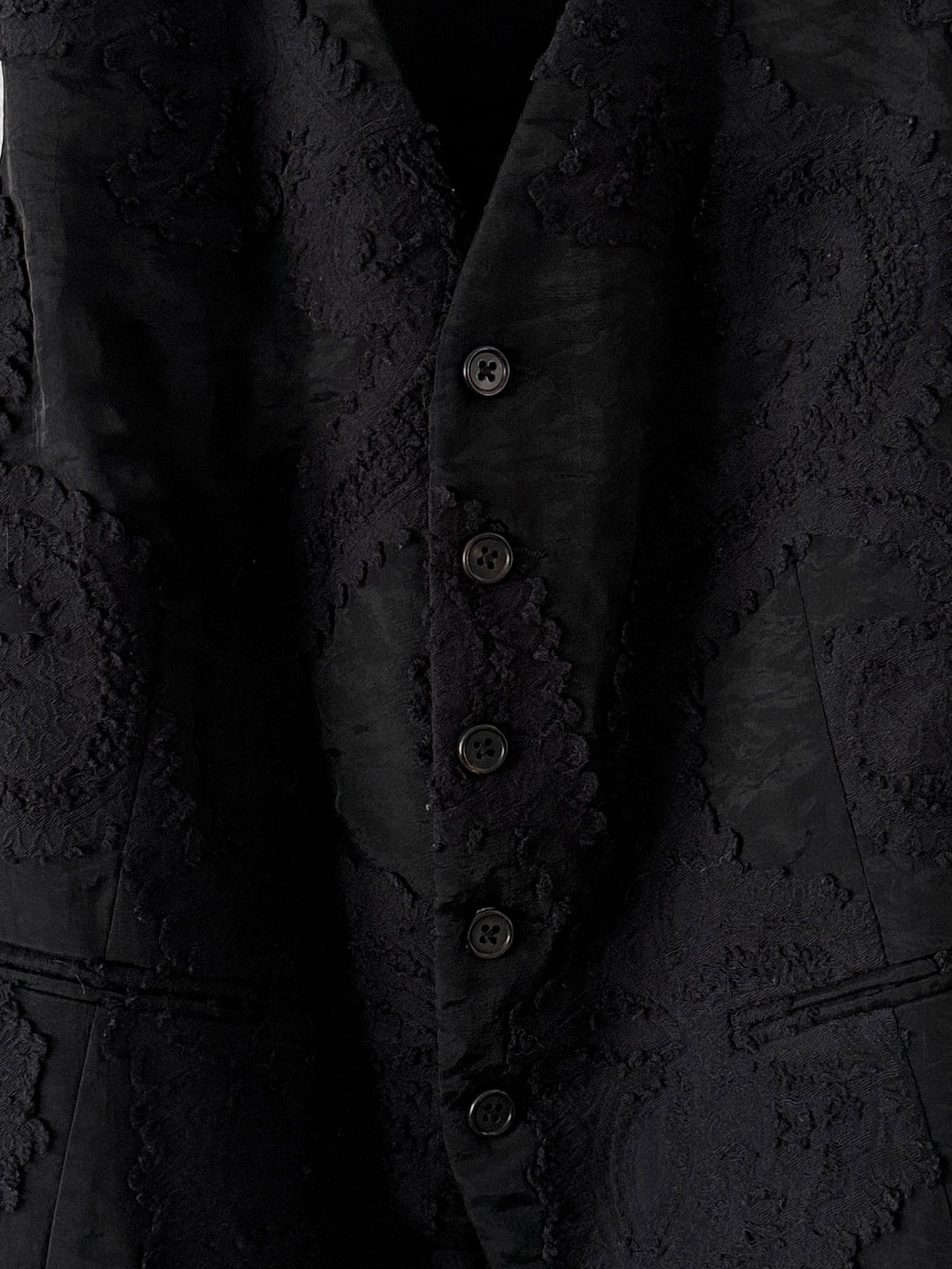 Ann Demeulemeester Black Jacquard Vest