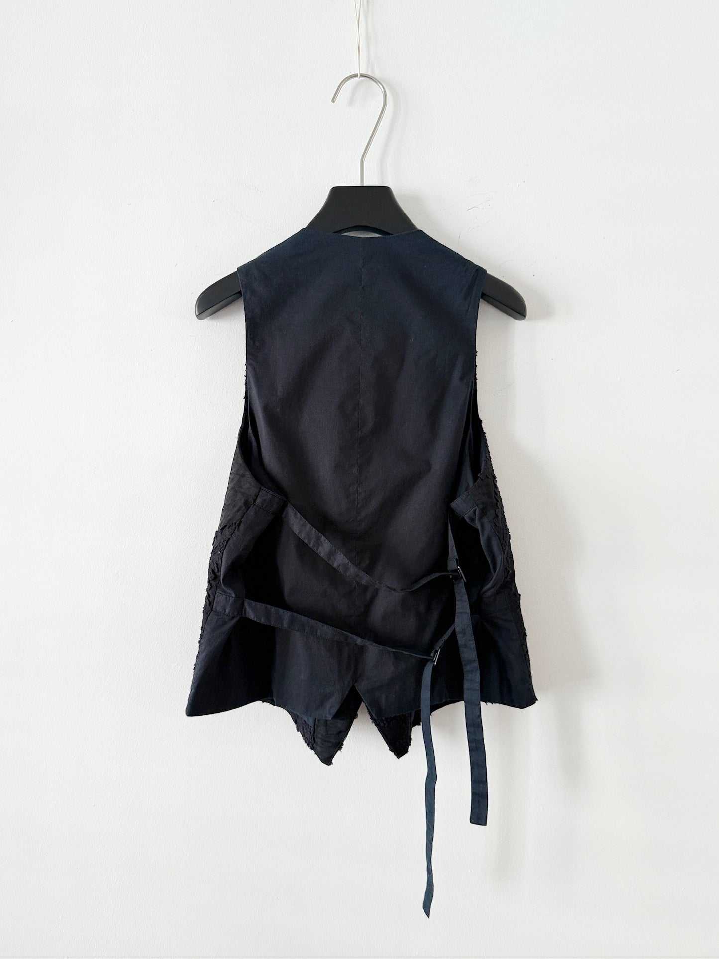 Ann Demeulemeester Black Jacquard Vest