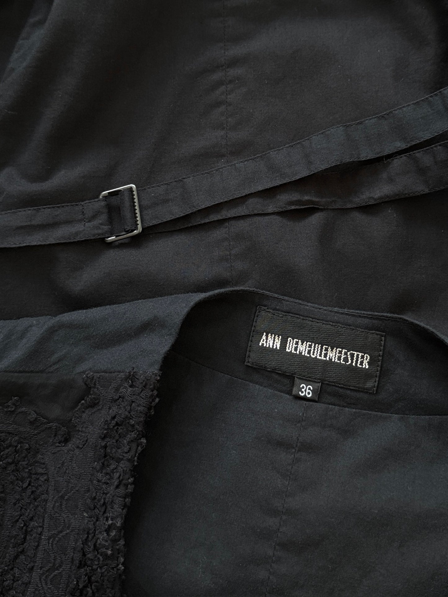 Ann Demeulemeester Black Jacquard Vest