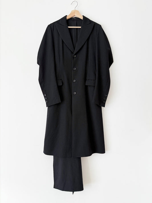Yohji Yamamoto Black Wool Coat