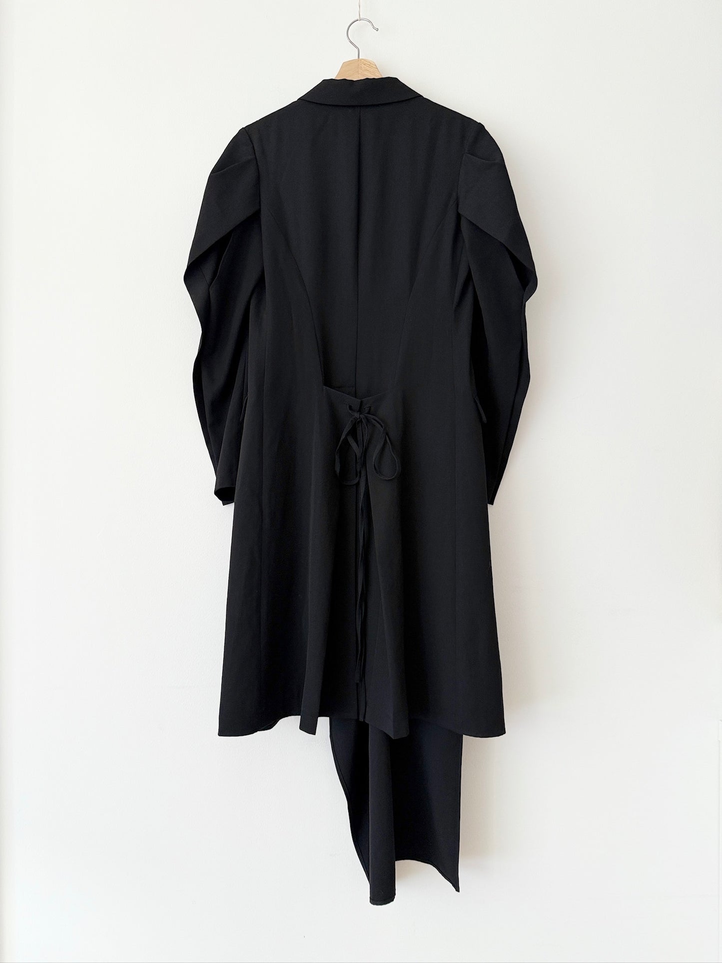 Yohji Yamamoto Black Wool Coat