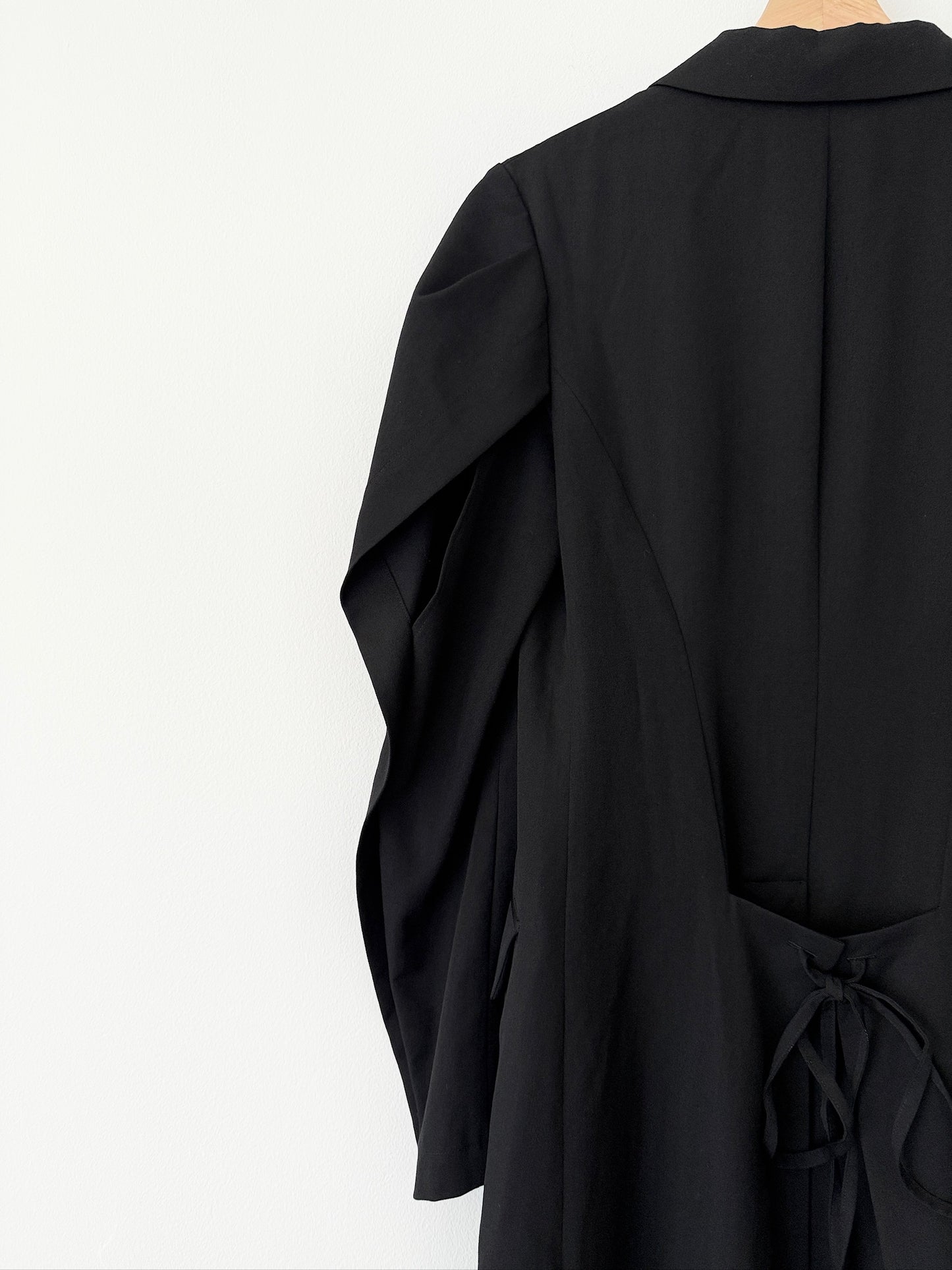 Yohji Yamamoto Black Wool Coat