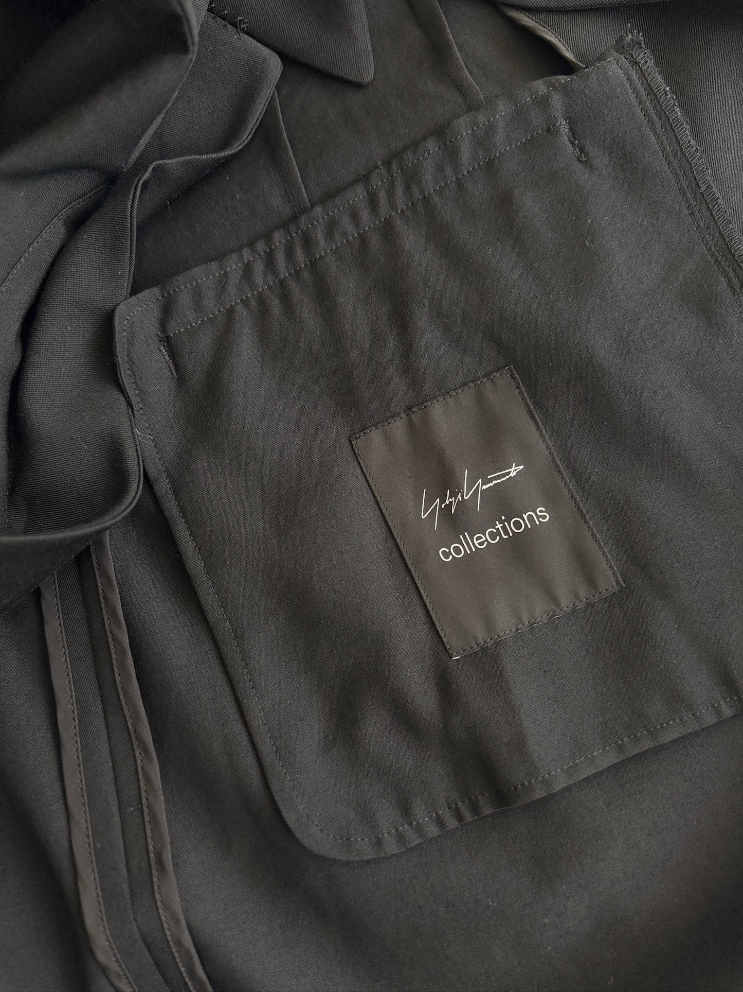 Yohji Yamamoto Black Wool Coat
