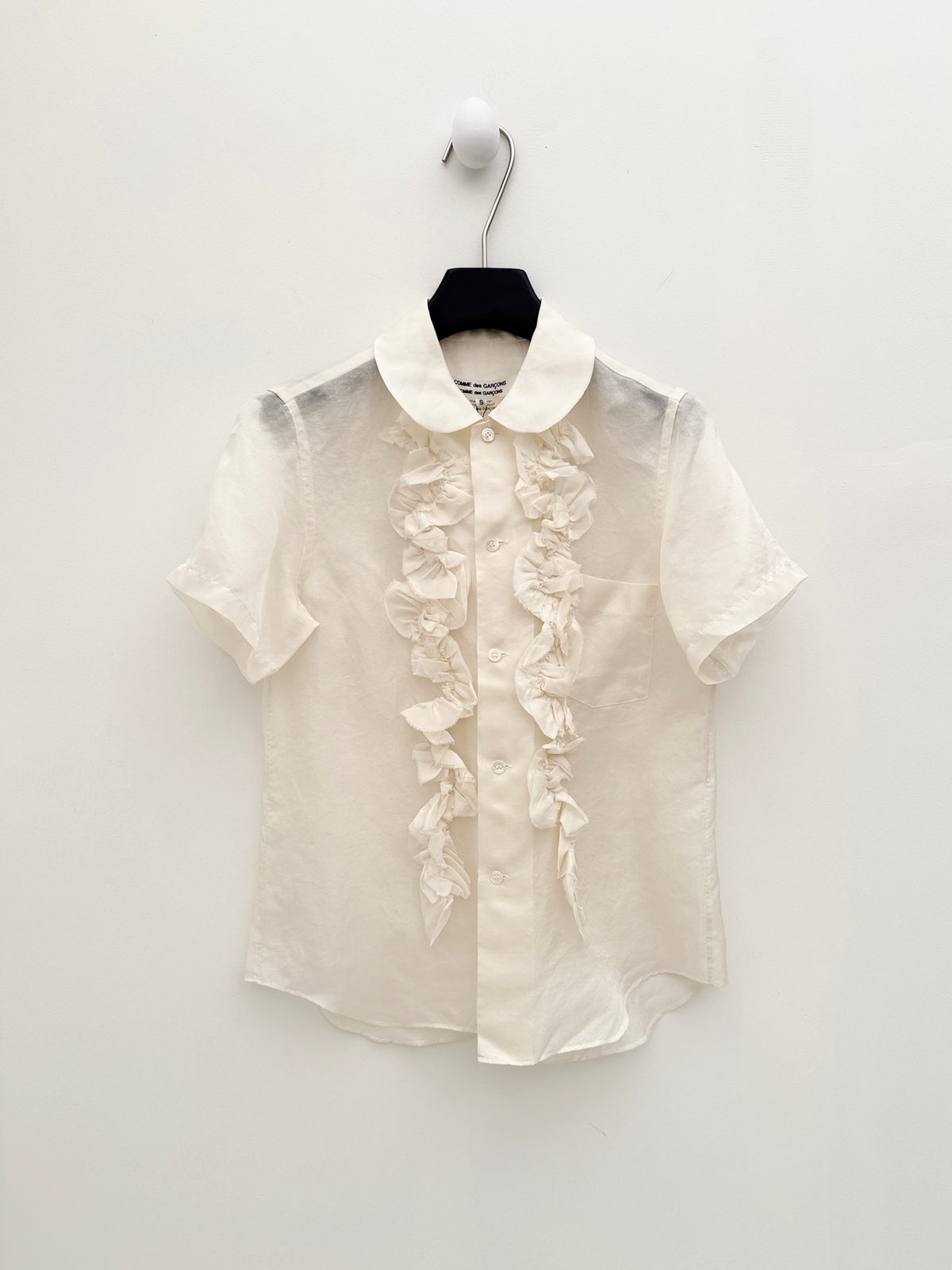 Comme des Garçons Silk Ruffle Blouse