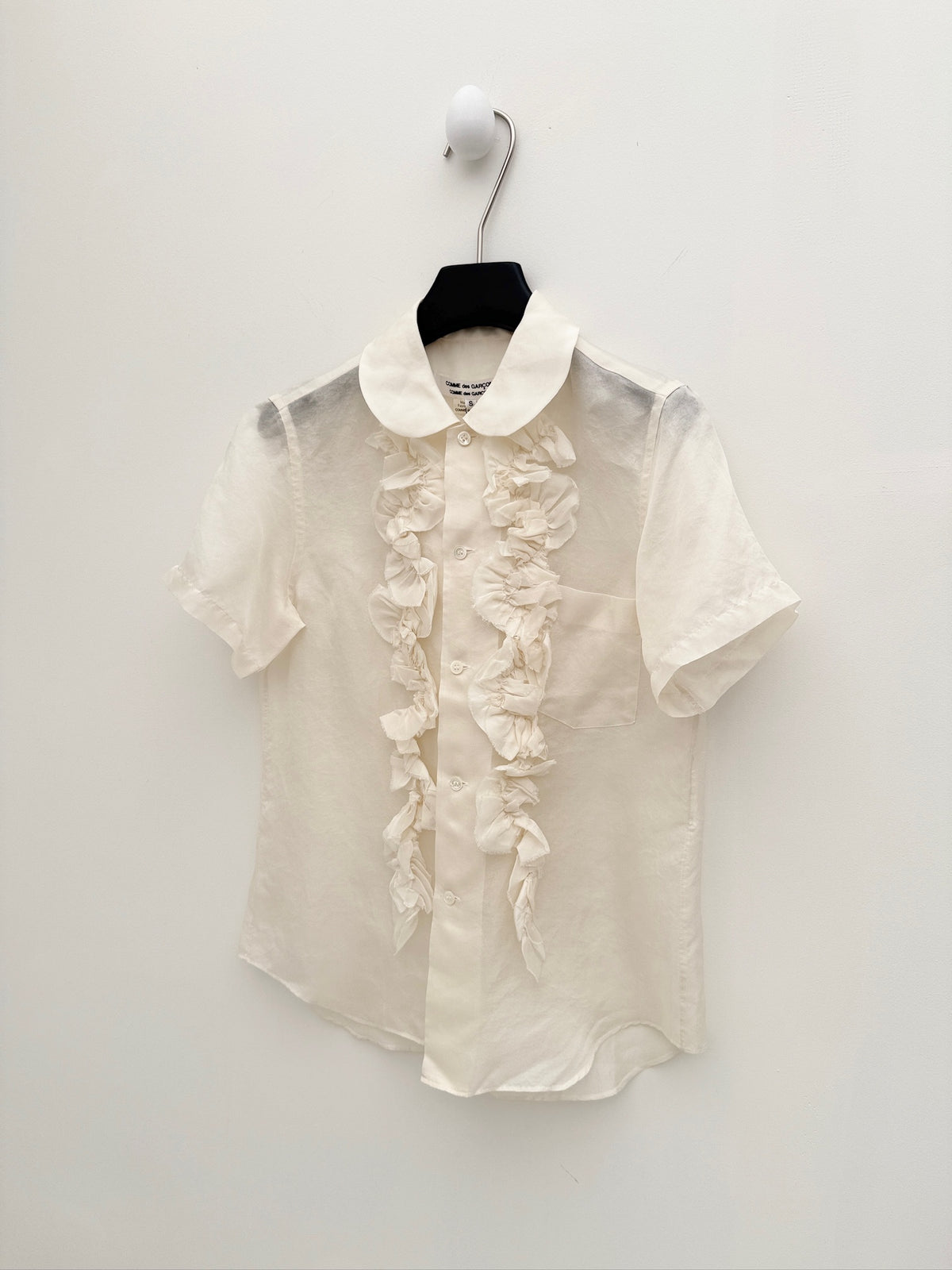 Comme des Garçons Silk Ruffle Blouse