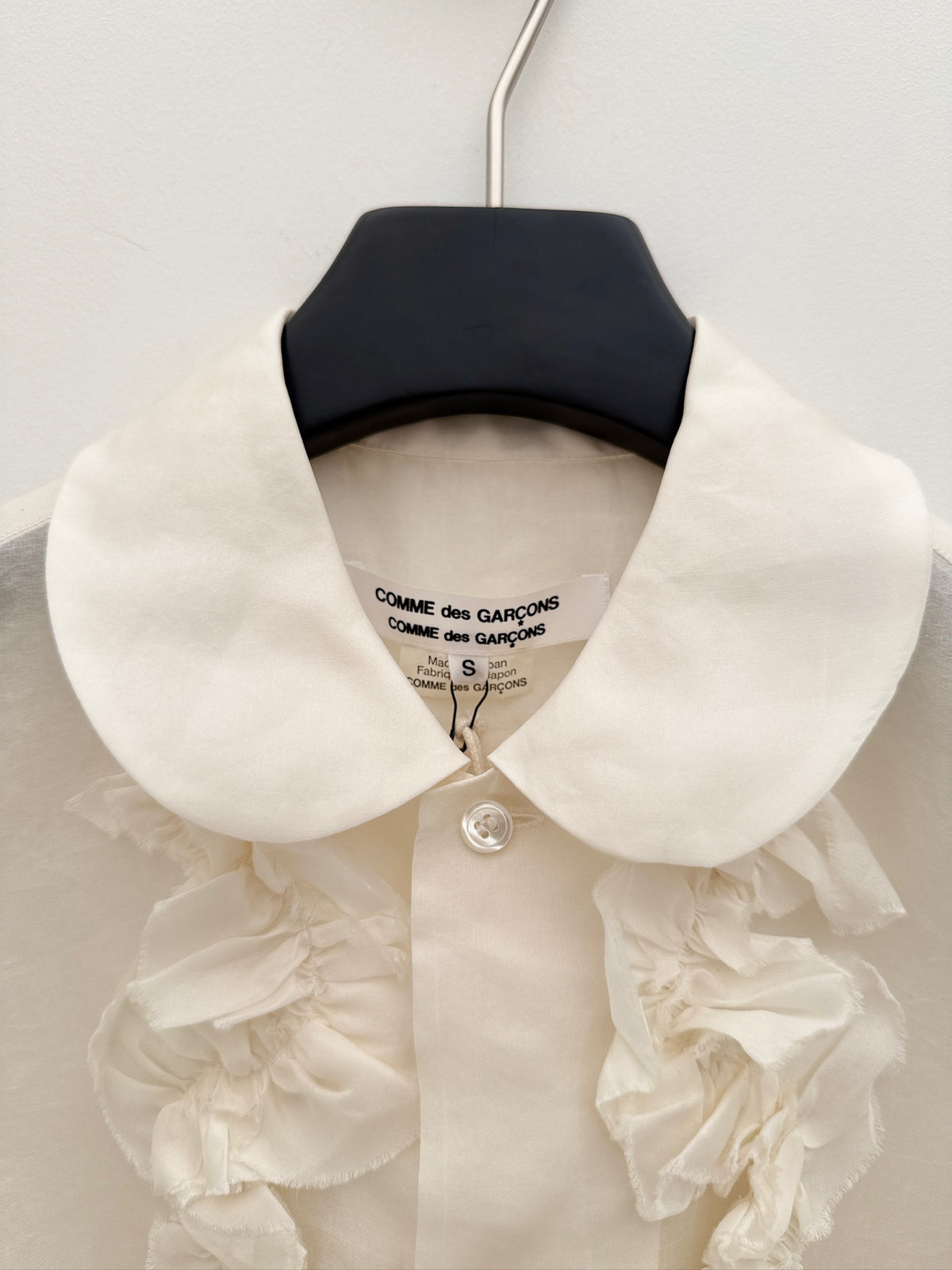 Comme des Garçons Silk Ruffle Blouse