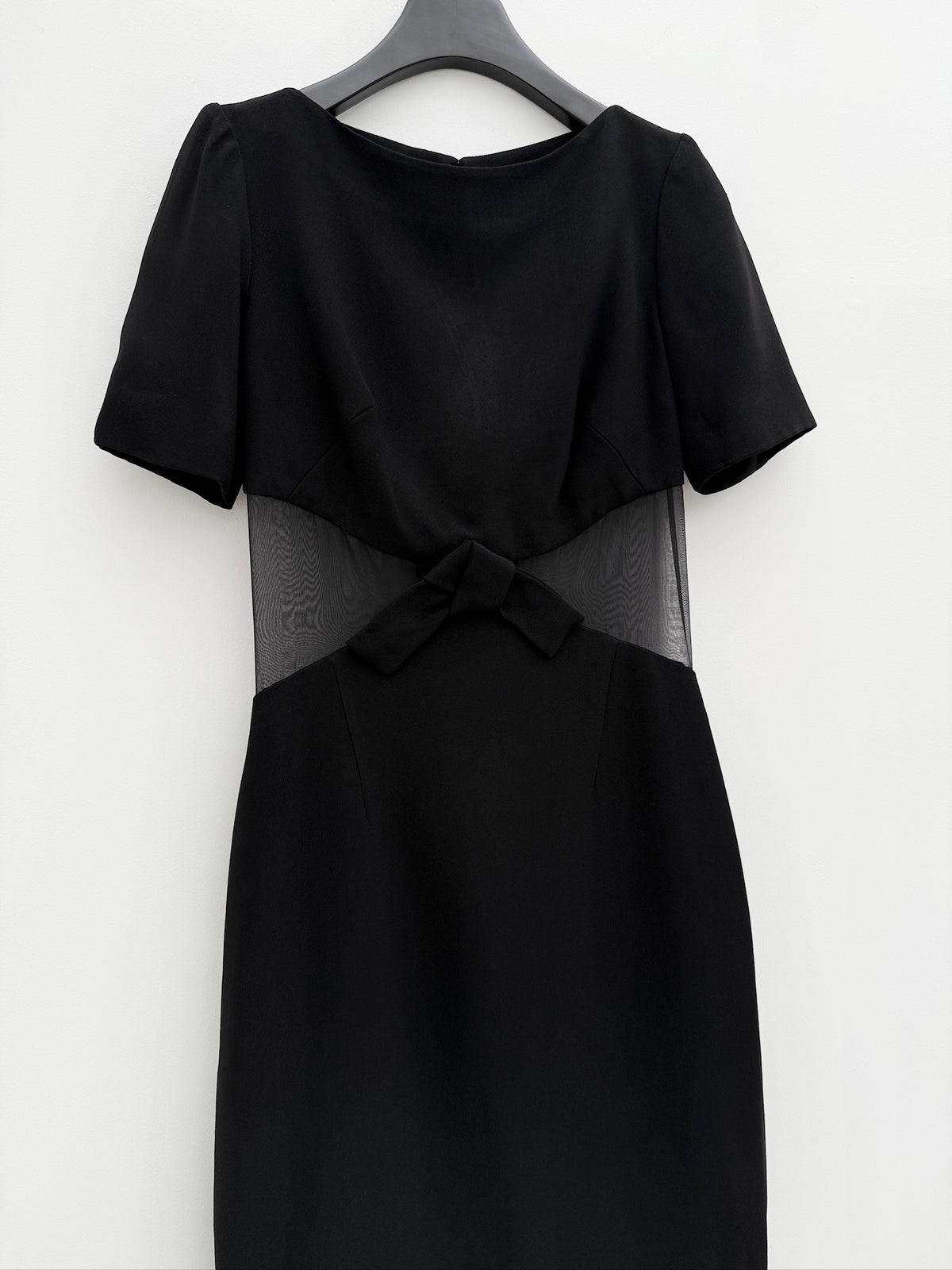Balenciaga 1996FW Runway Sheer-Waist Bow Dress