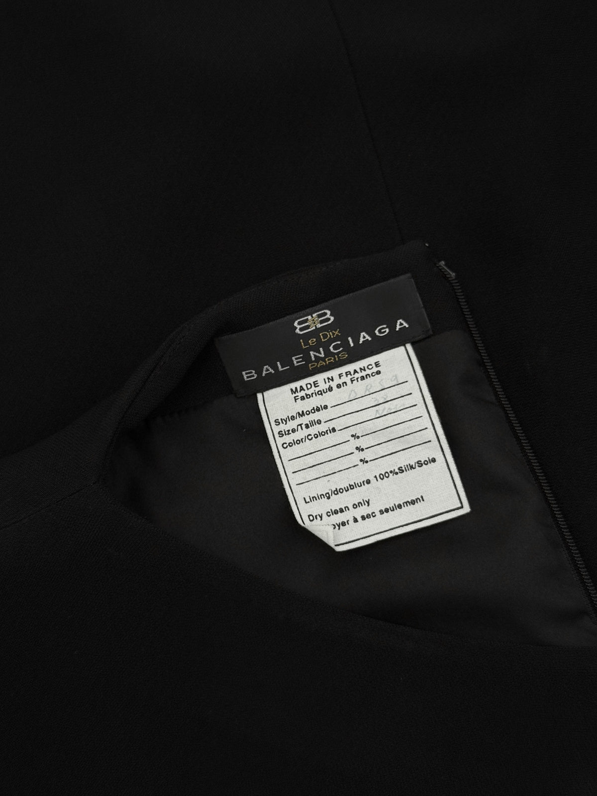 Balenciaga 1996FW Runway Sheer-Waist Bow Dress