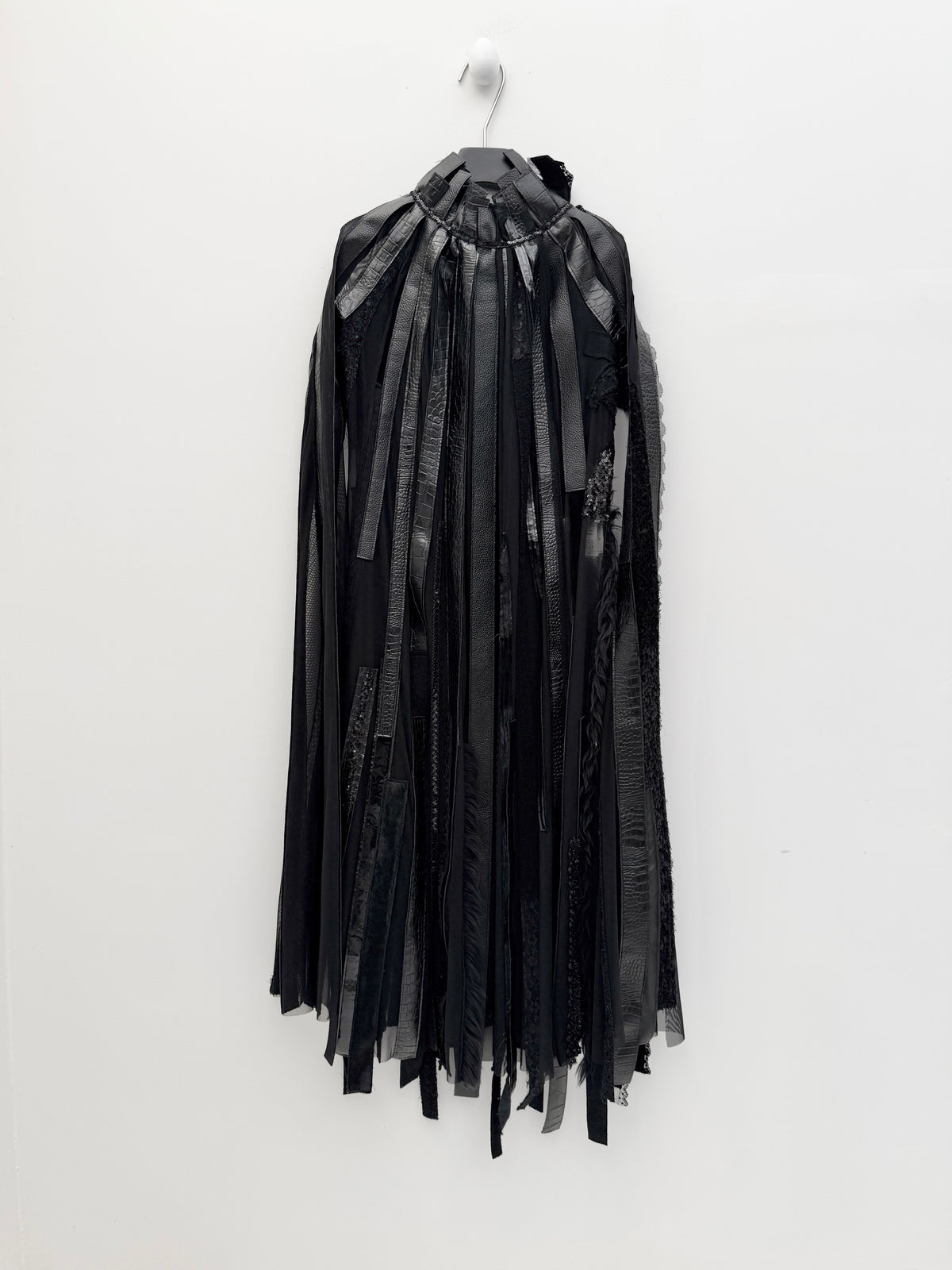 Junya Watanabe 2024FW Runway Mixed-Material Strip Dress