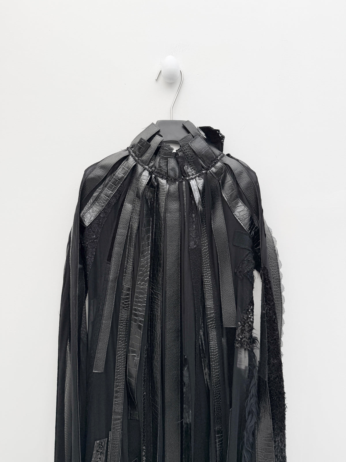Junya Watanabe 2024FW Runway Mixed-Material Strip Dress