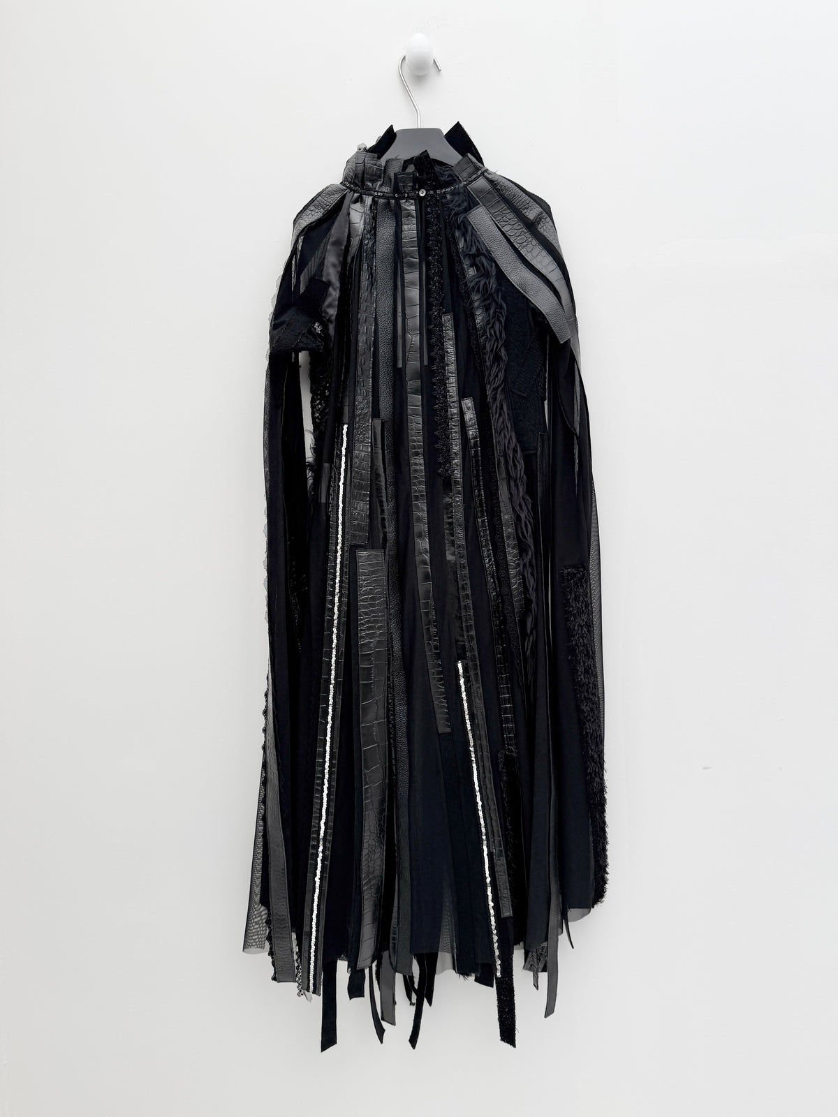 Junya Watanabe 2024FW Runway Mixed-Material Strip Dress