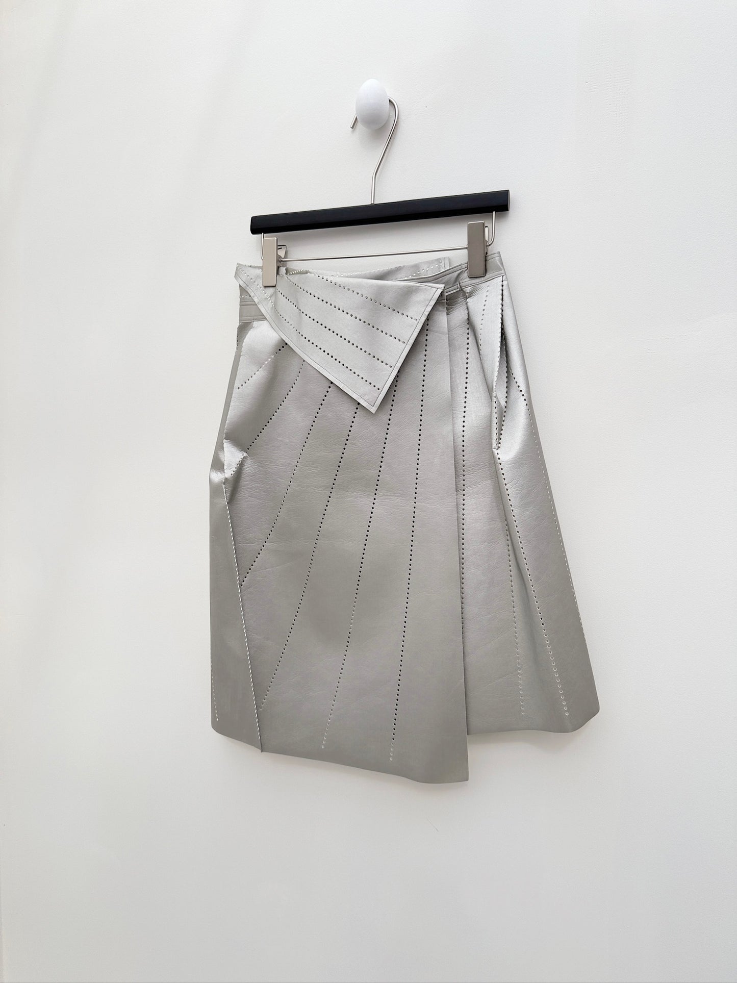 Issey Miyake 2014SS Runway Silver Technical Skirt