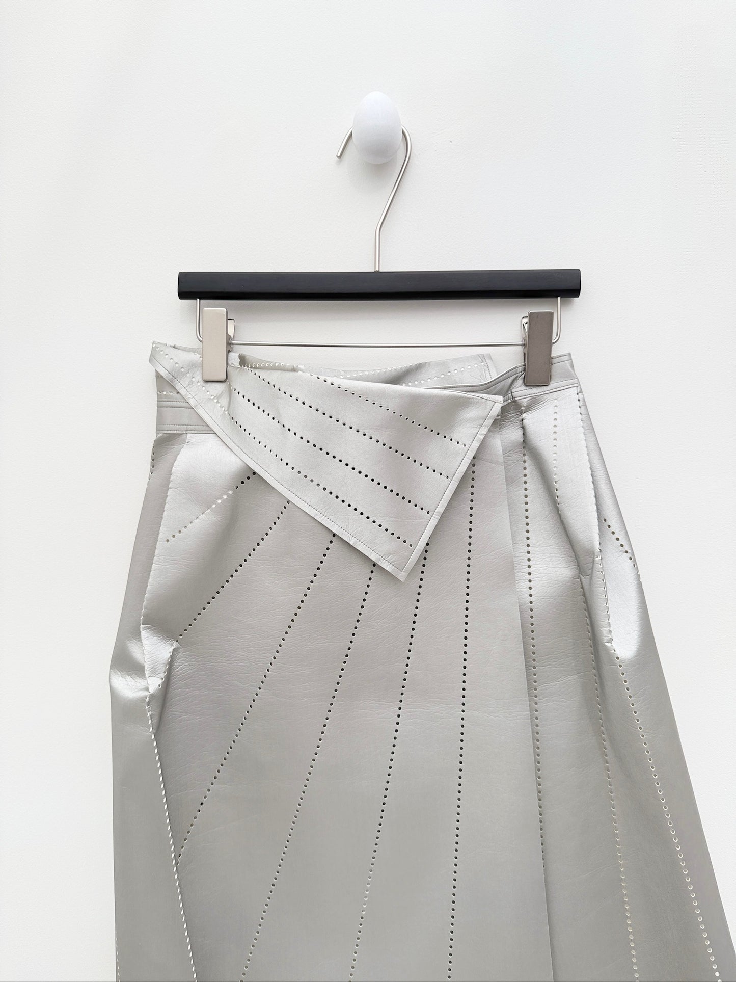 Issey Miyake 2014SS Runway Silver Technical Skirt
