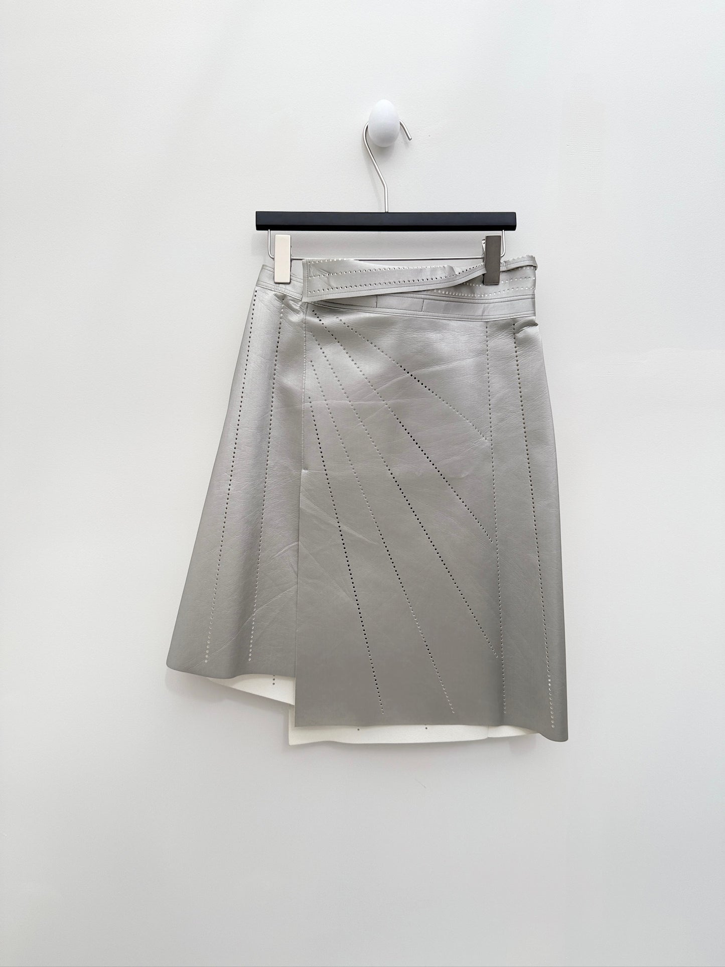 Issey Miyake 2014SS Runway Silver Technical Skirt