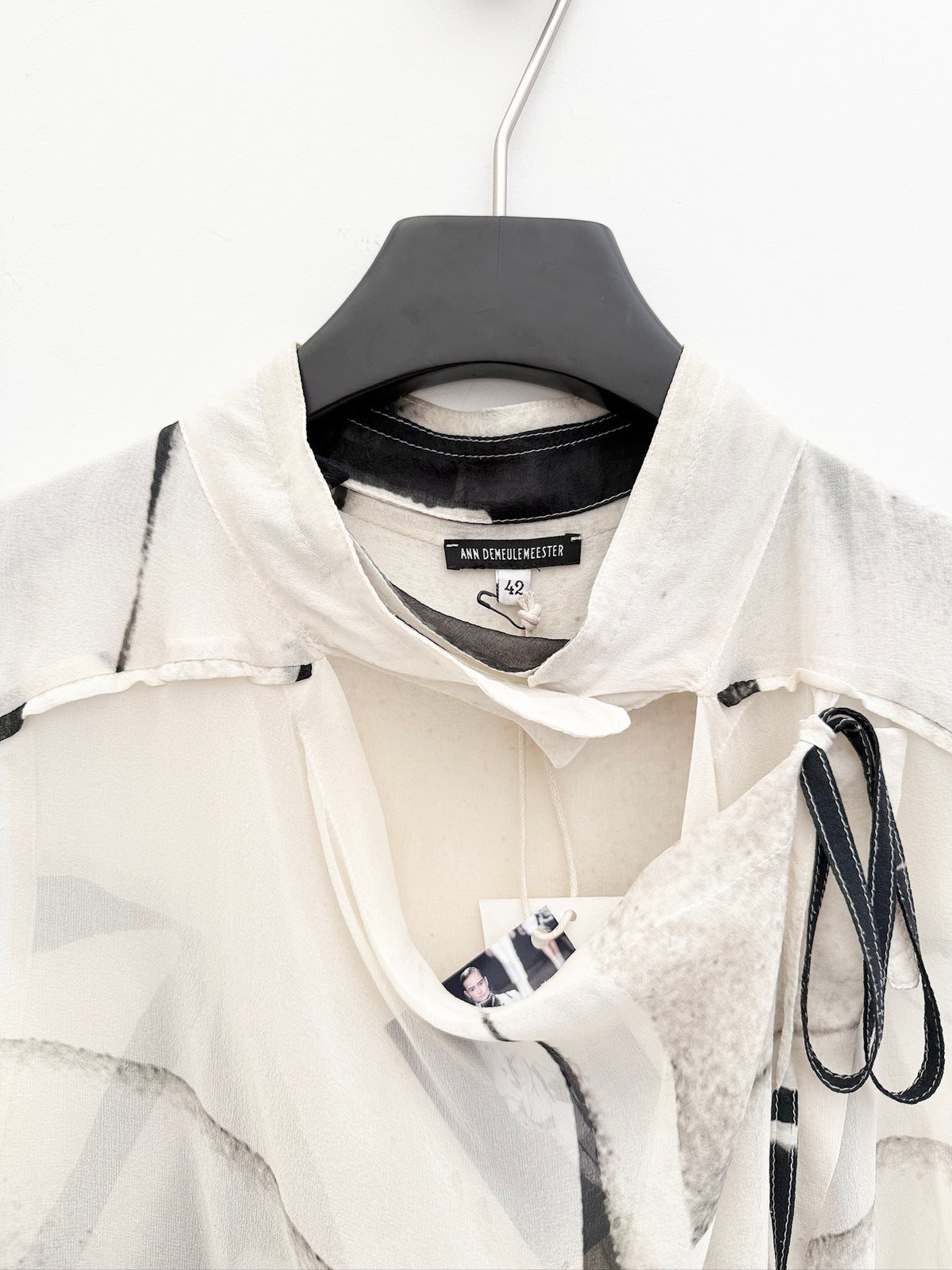 Ann Demeulemeester 2011SS Runway Abstract Print Draped Top