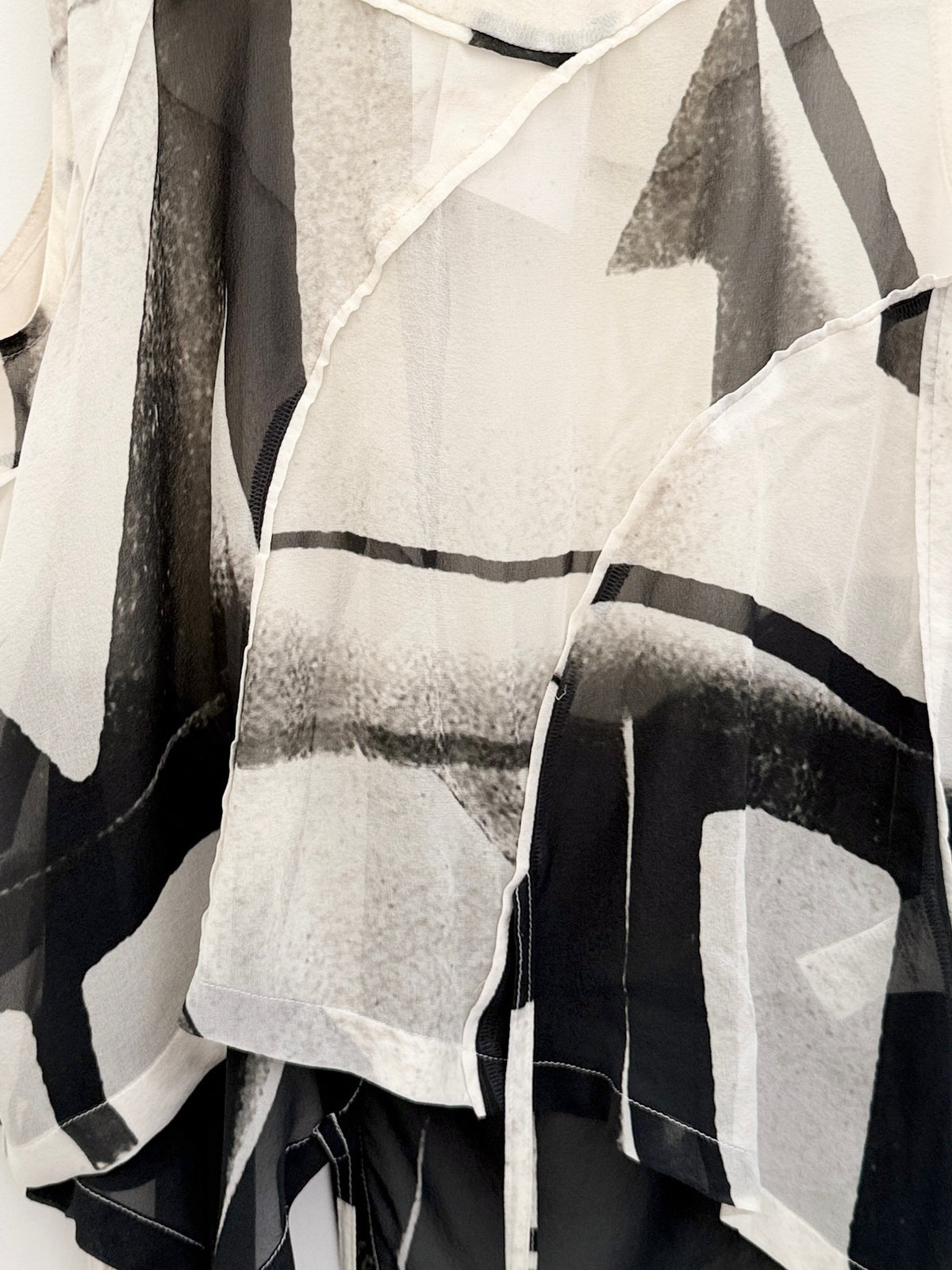 Ann Demeulemeester 2011SS Runway Abstract Print Draped Top