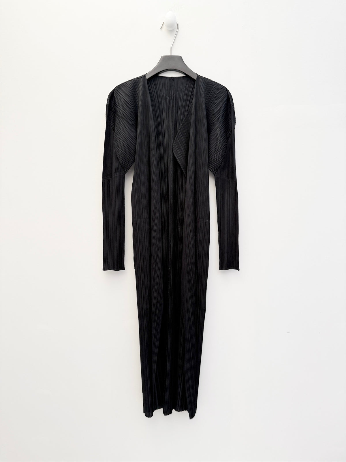 Pleats Please Issey Miyake Long Pleated Cardigan