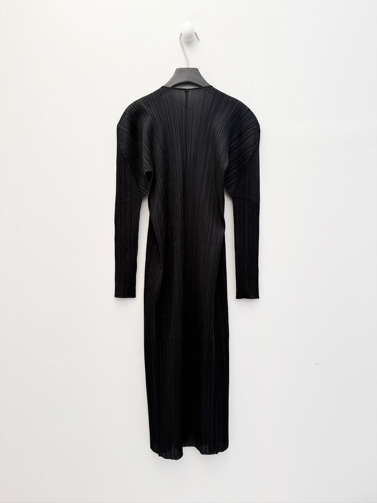 Pleats Please Issey Miyake Long Pleated Cardigan