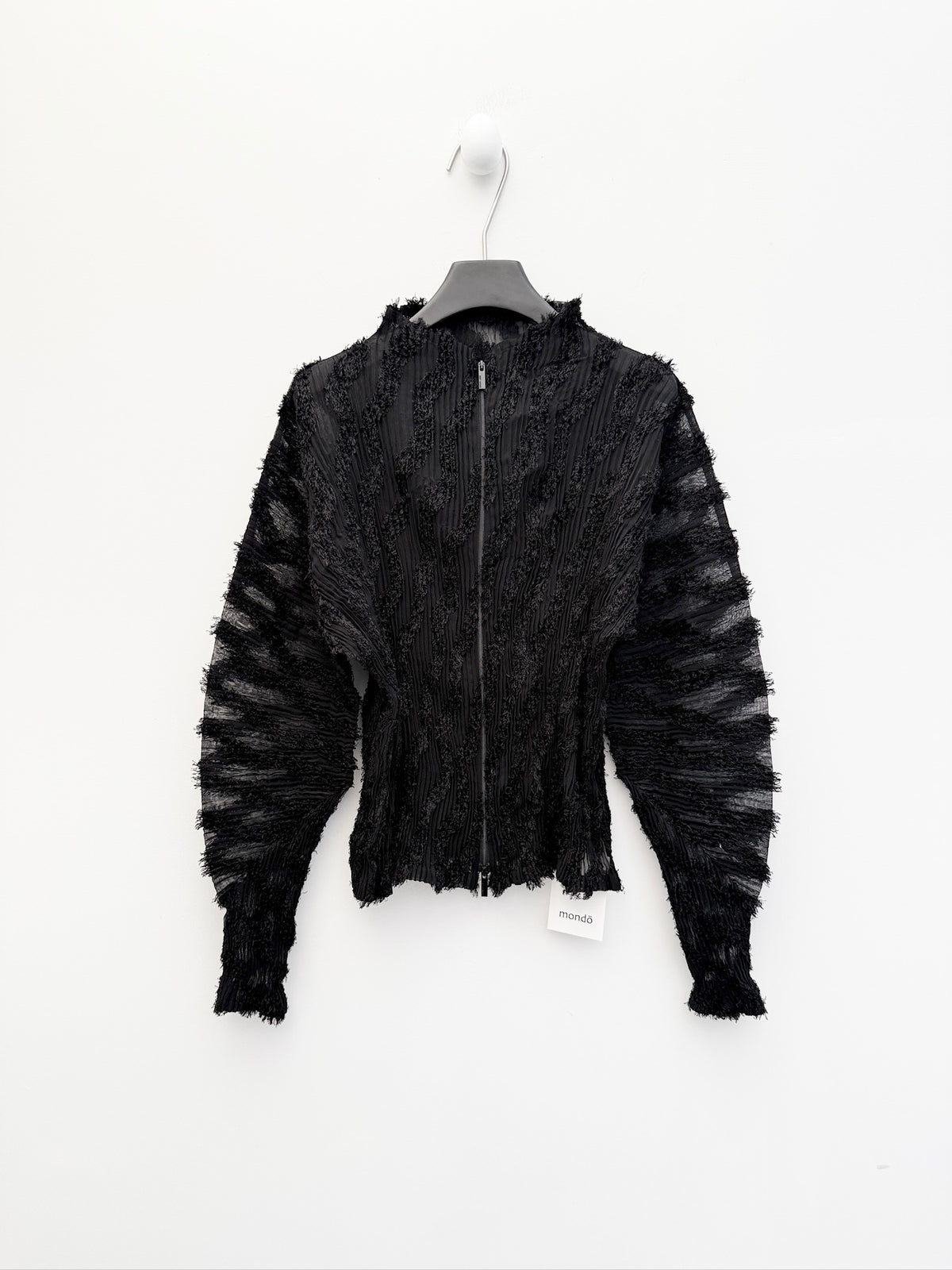 Issey Miyake 1990s Textured Pleated Zip Jacket