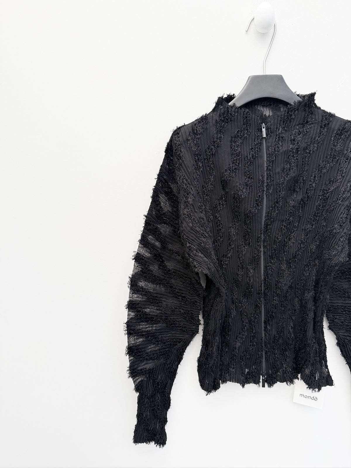 Issey Miyake 1990s Textured Pleated Zip Jacket