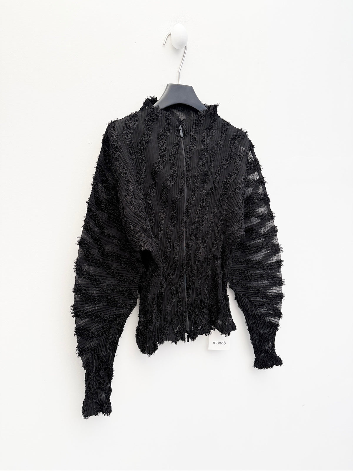 Issey Miyake 1990s Textured Pleated Zip Jacket