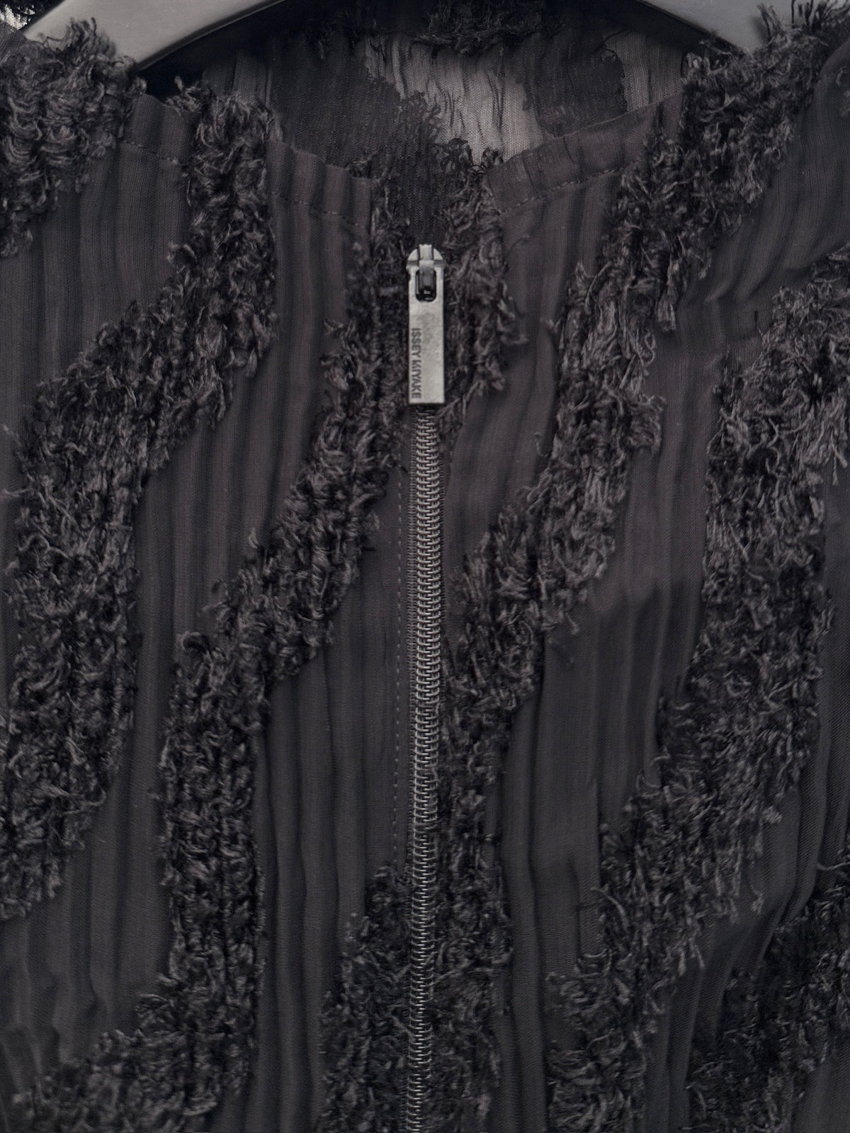 Issey Miyake 1990s Textured Pleated Zip Jacket