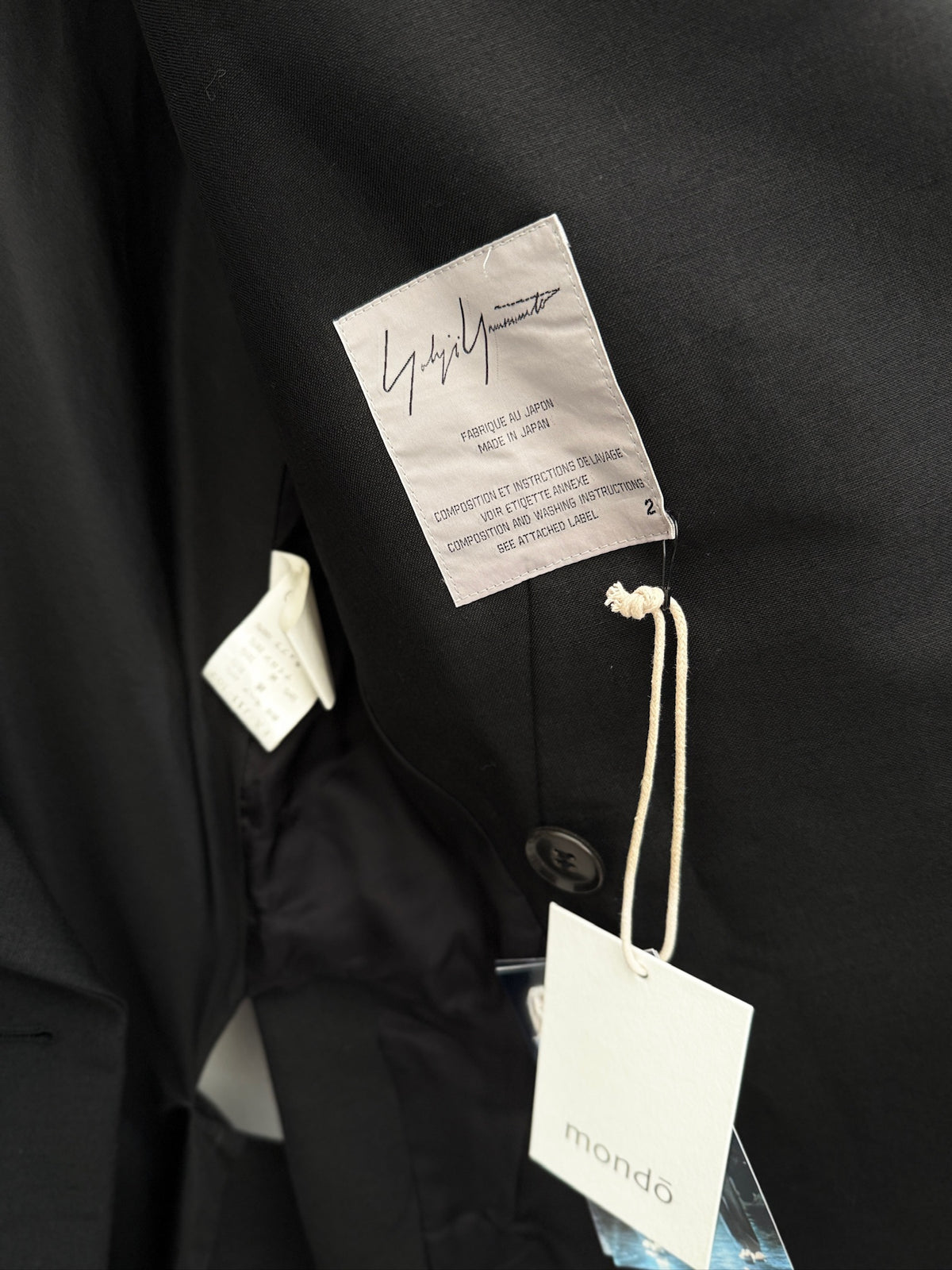 Yohji Yamamoto 2001SS Runway Asymmetric Tailored Blazer