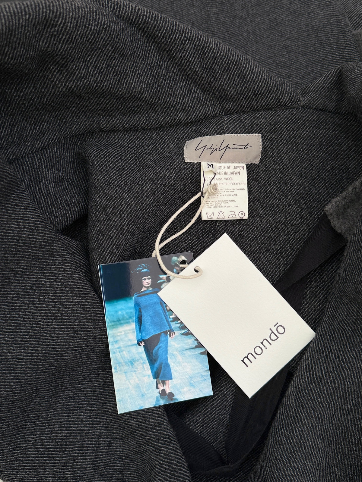 Yohji Yamamoto 1997FW Runway Draped Wool Top