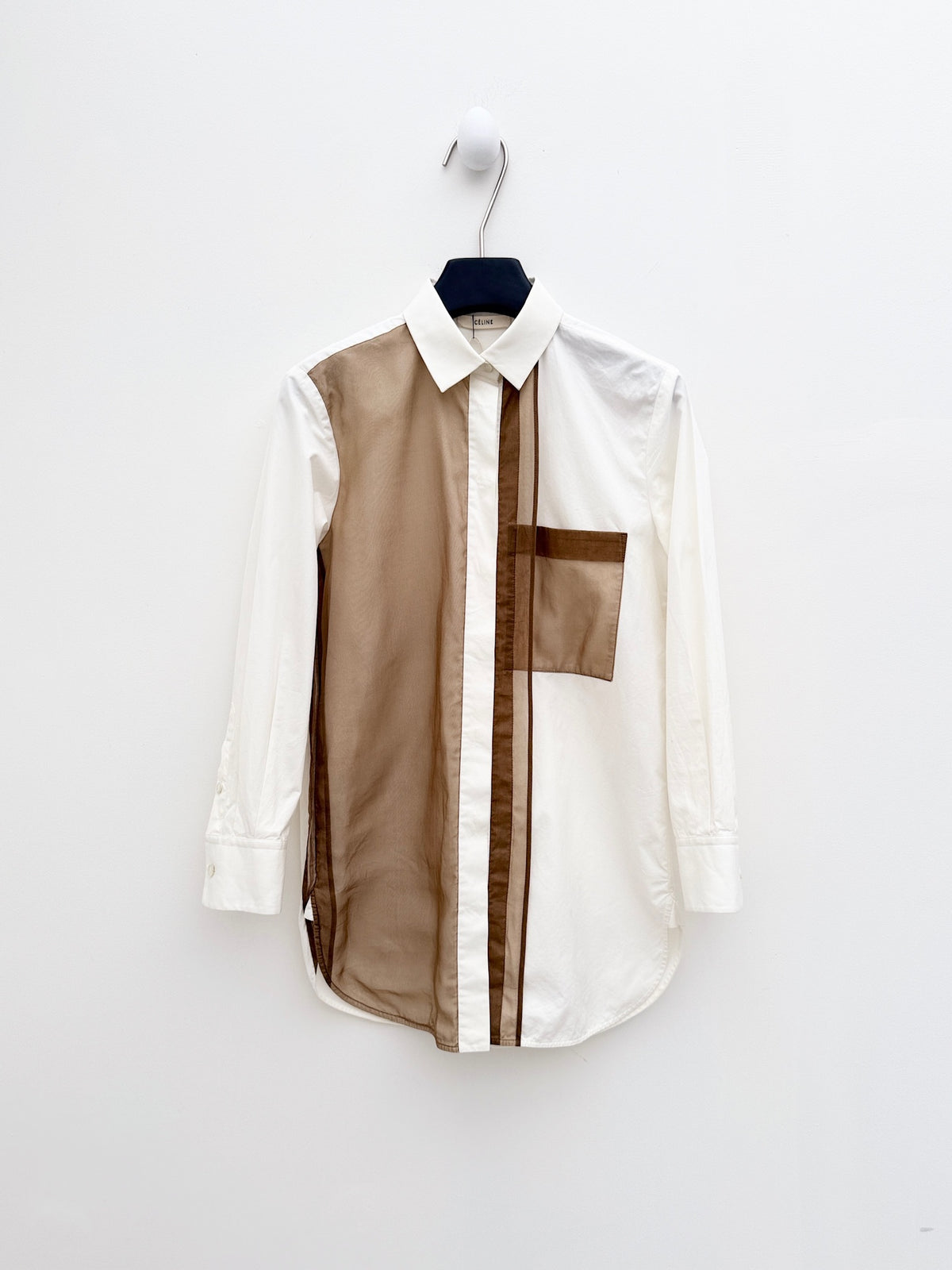 Céline by Phoebe Philo 2012 Pre-Fall Sheer Panel Shirt