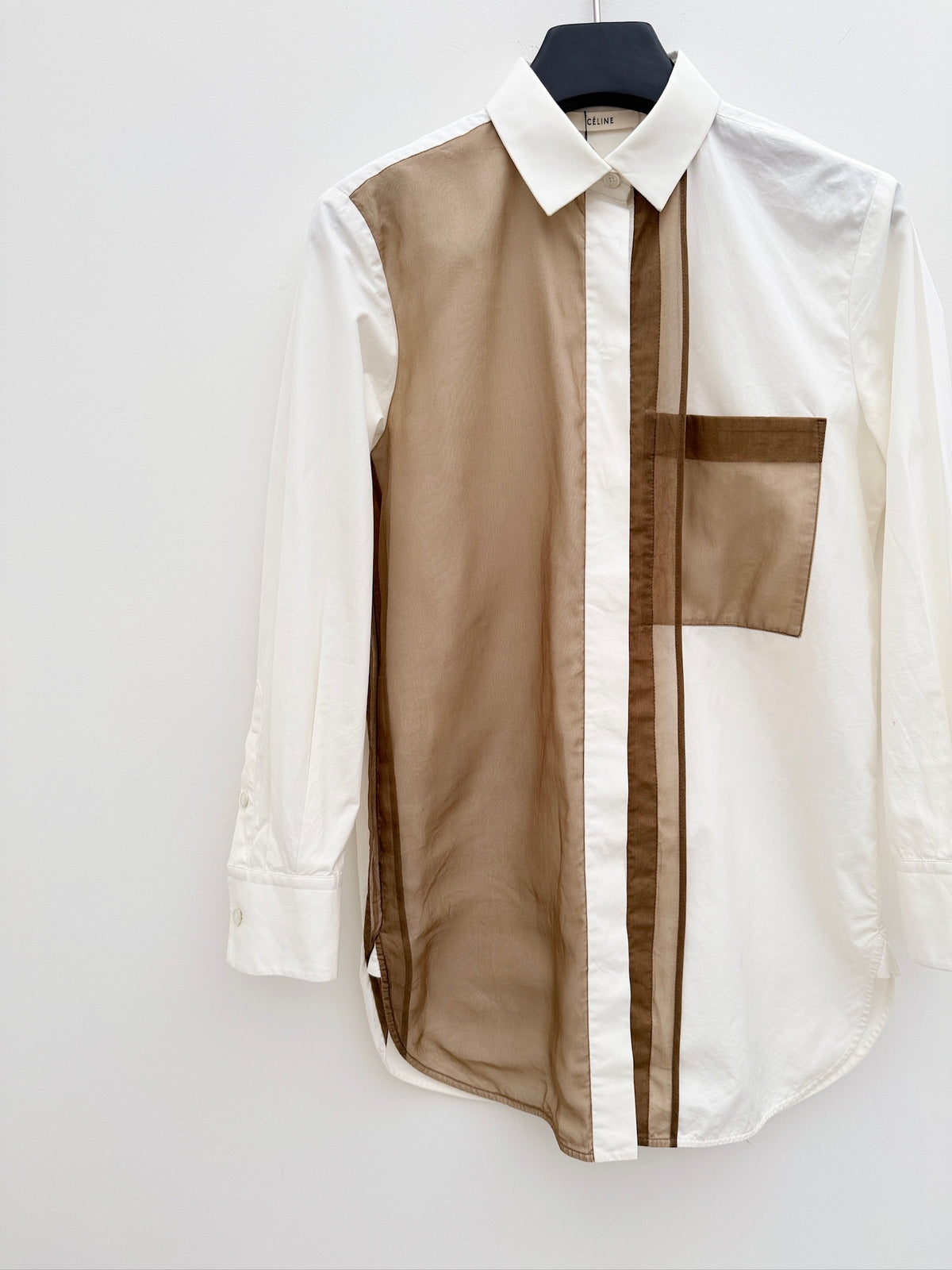 Céline by Phoebe Philo 2012 Pre-Fall Sheer Panel Shirt
