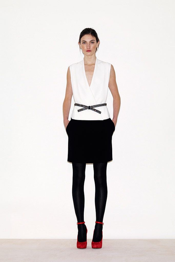 Céline by Phoebe Philo 2010 Pre-Fall Two-Tone Wrap Dress