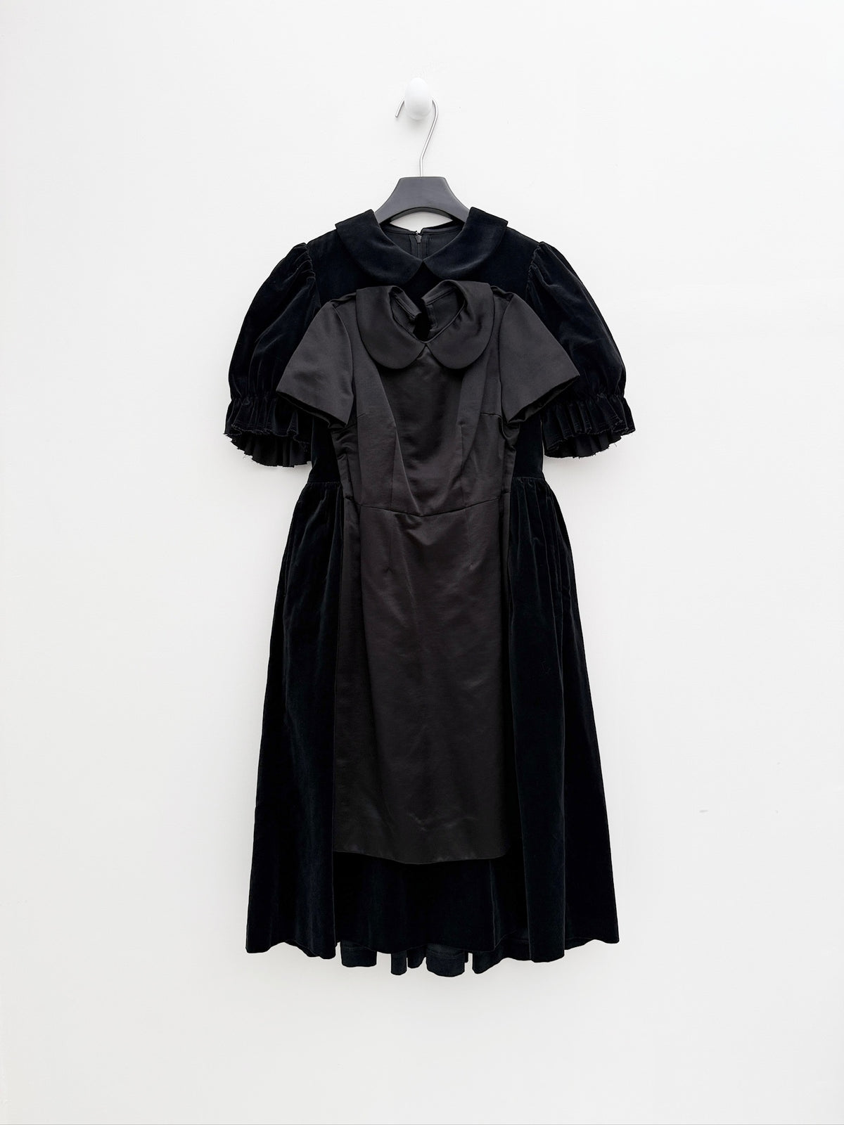 Comme des Garçons 2015FW Layered Peter Pan Collar Velvet Dress
