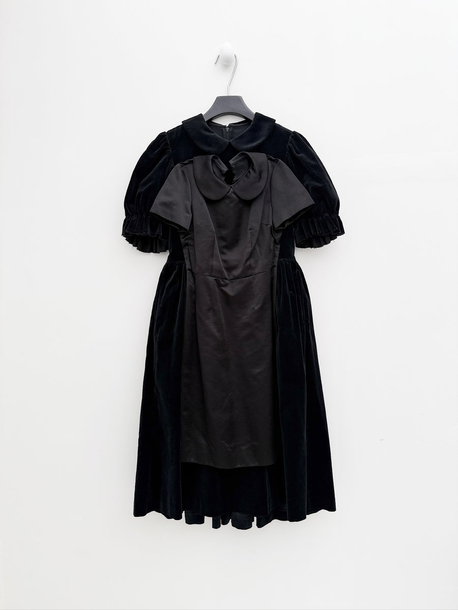 Comme des Garçons 2015FW Layered Peter Pan Collar Velvet Dress