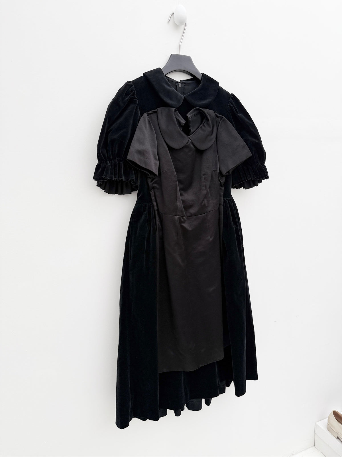 Comme des Garçons 2015FW Layered Peter Pan Collar Velvet Dress