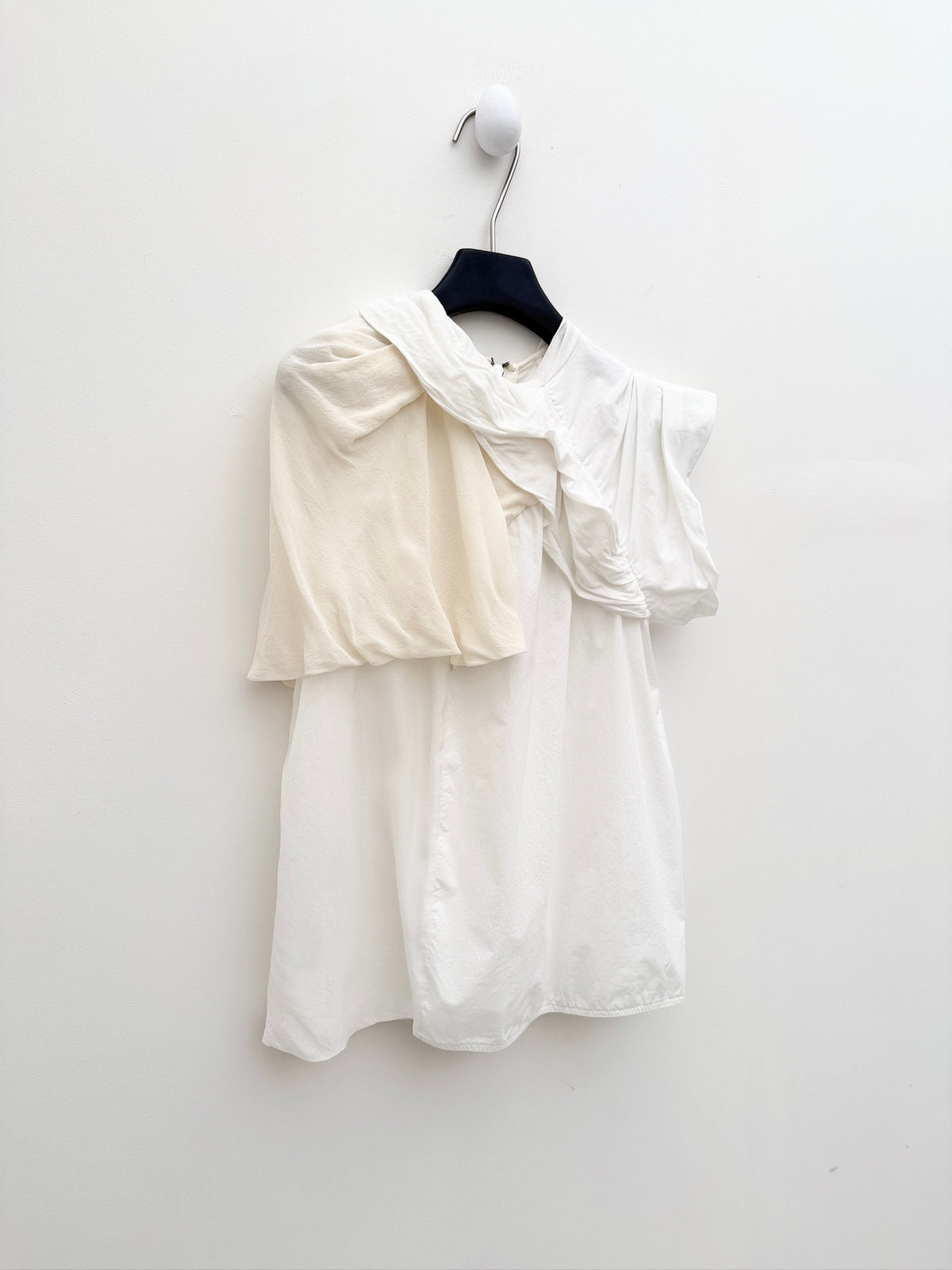 Rick Owens 2017SS Draped Layered Cotton Top