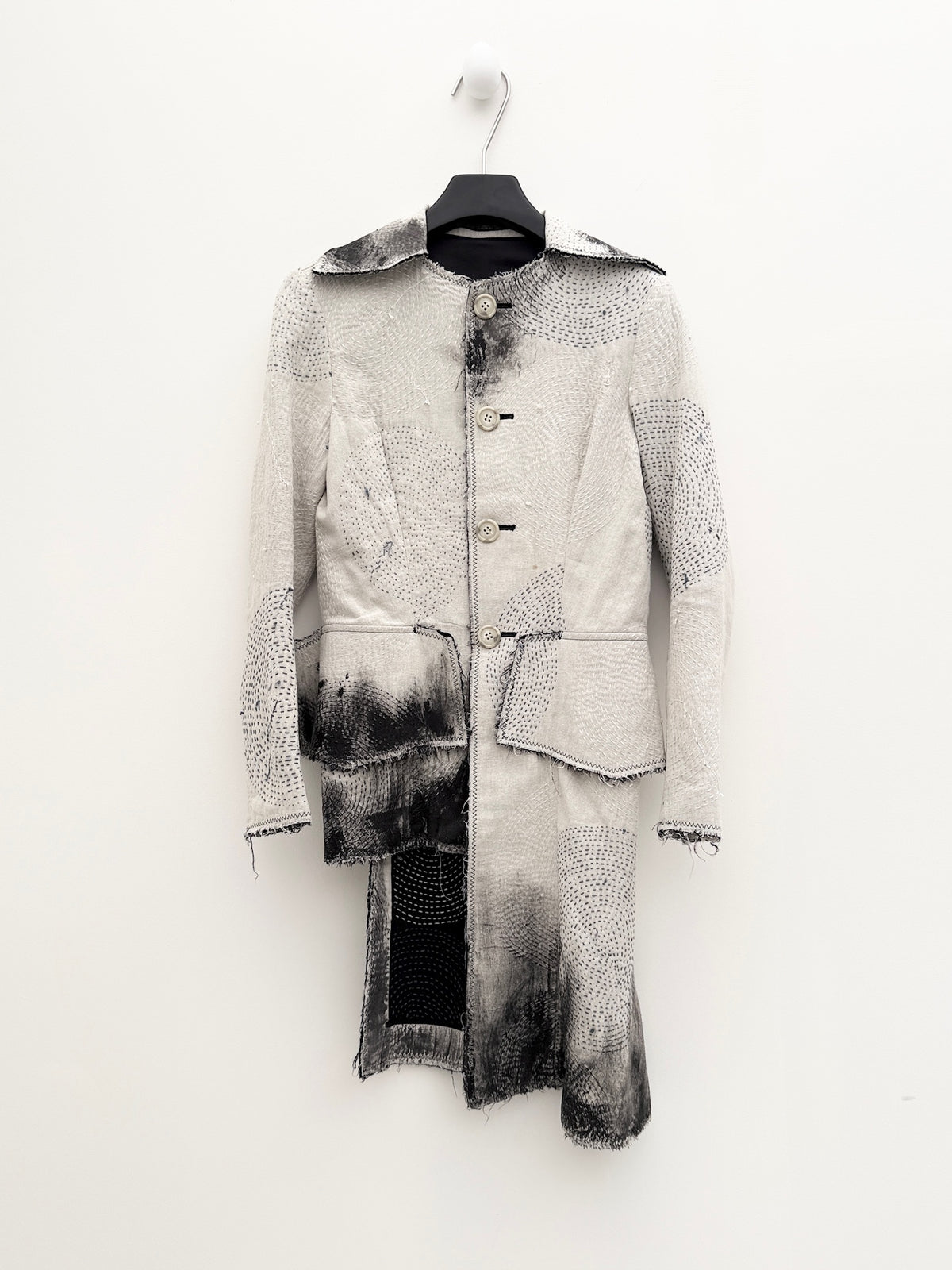 Yohji Yamamoto 2019FW Hand-Stitched Painted Coat