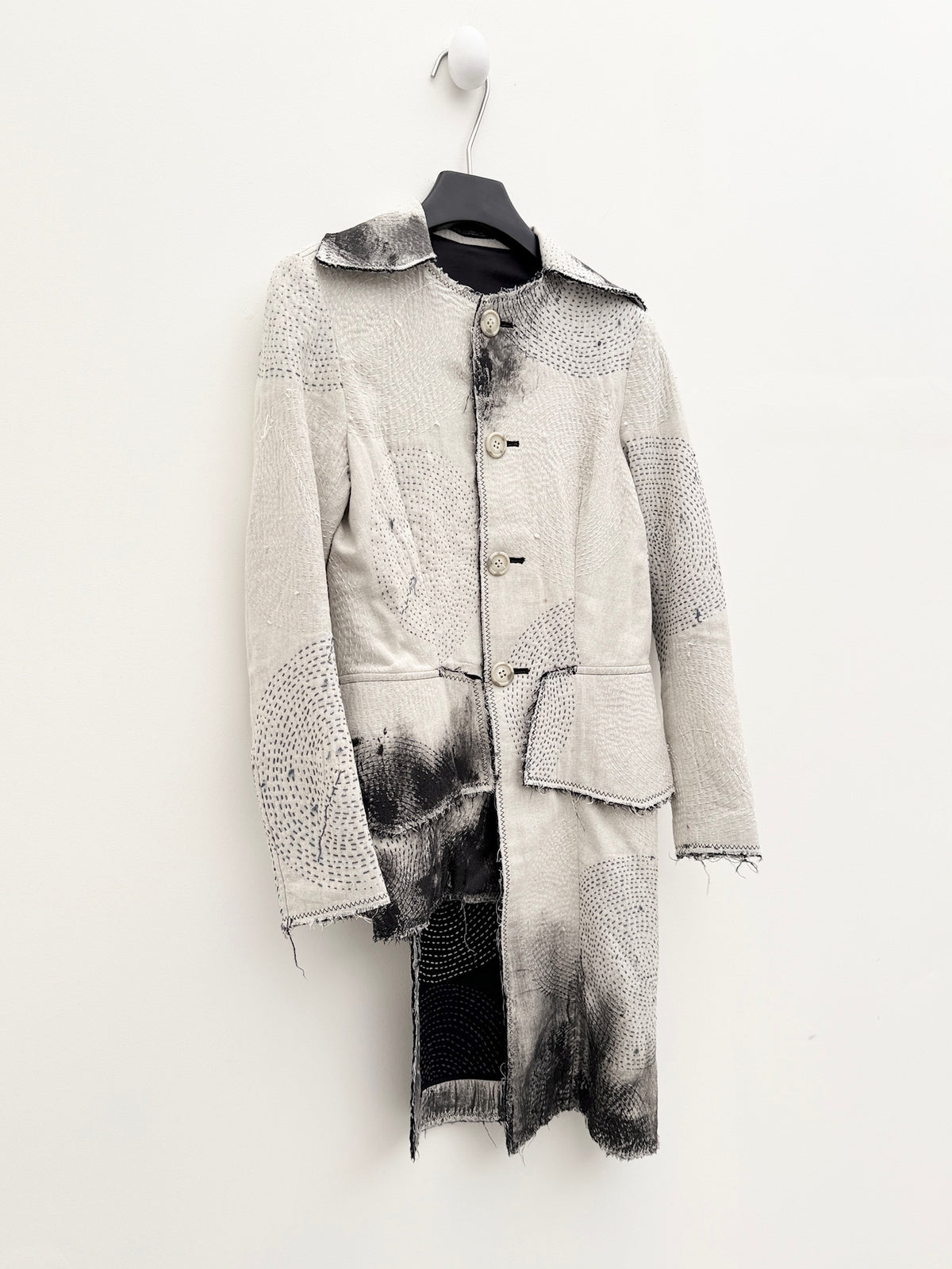 Yohji Yamamoto 2019FW Hand-Stitched Painted Coat